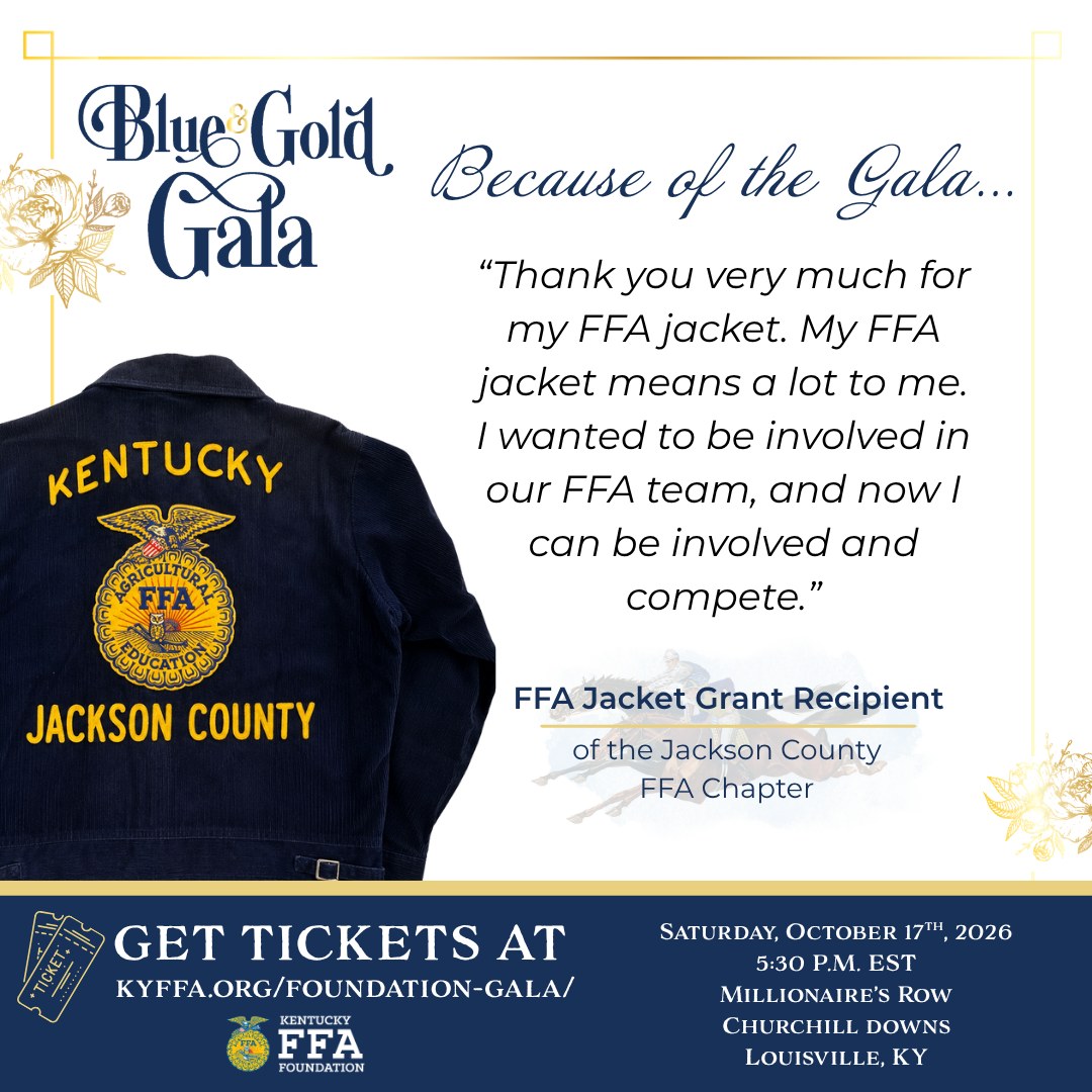 Kentucky FFA's Blue & Gold Gala supports jacket grants for members