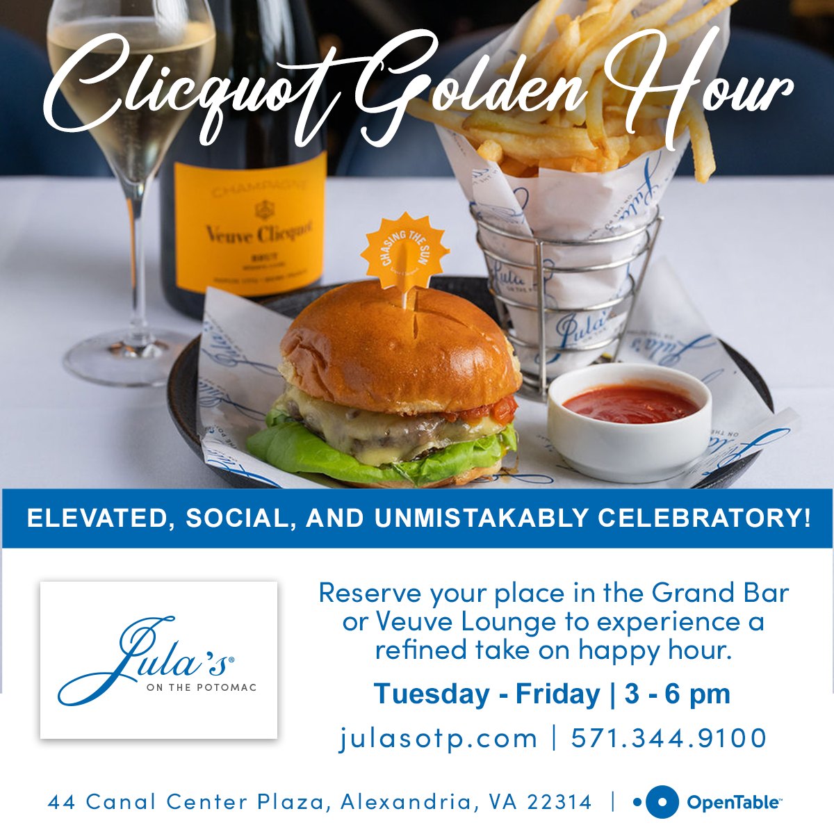 jula's on the potomac dress code for ladies Veuve Clicquot Golden Hour at Julas in Alexandria, VA Glamorous Headwear