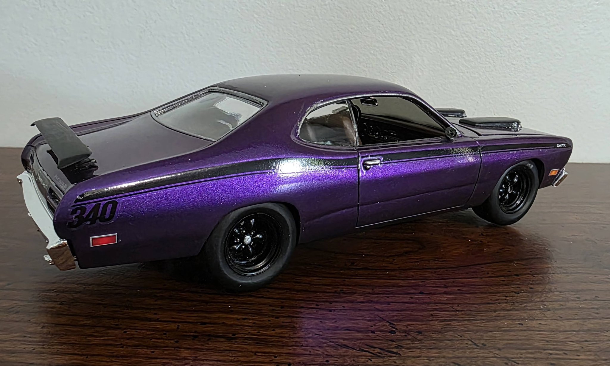Just finished the AMT Duster. Painted with Mr Crystal Amethyst Purple.