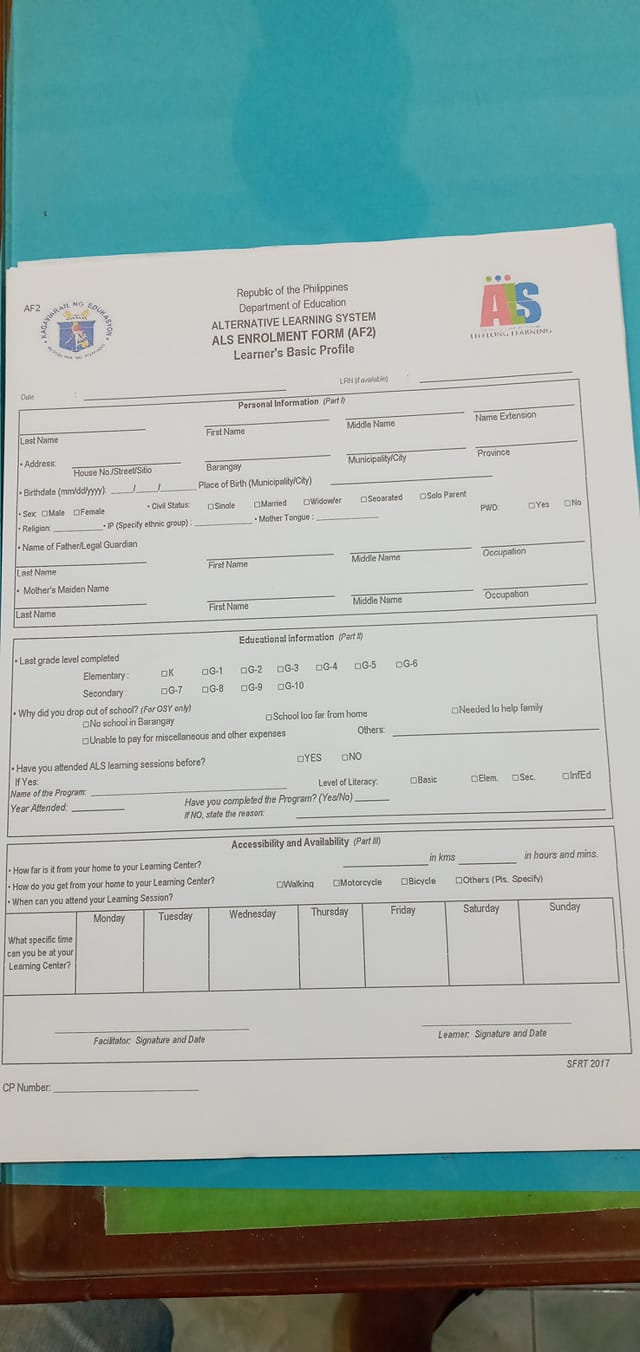 - ALS (Alternative Learning System)... - Barangay Sampaloc