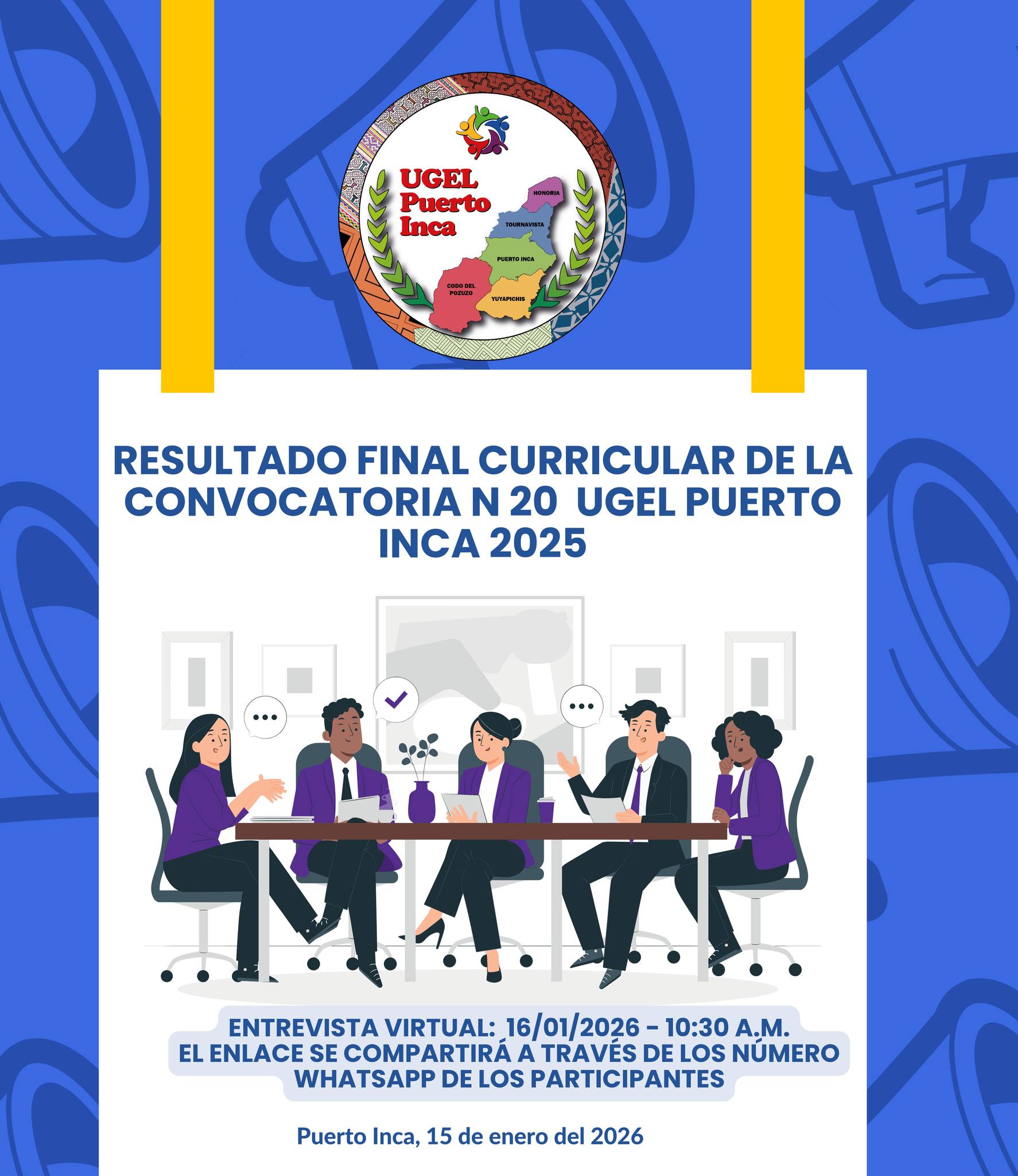 📢 Resultado FINAL CURRICULAR de la... - UGEL 306 Puerto Inca | Facebook