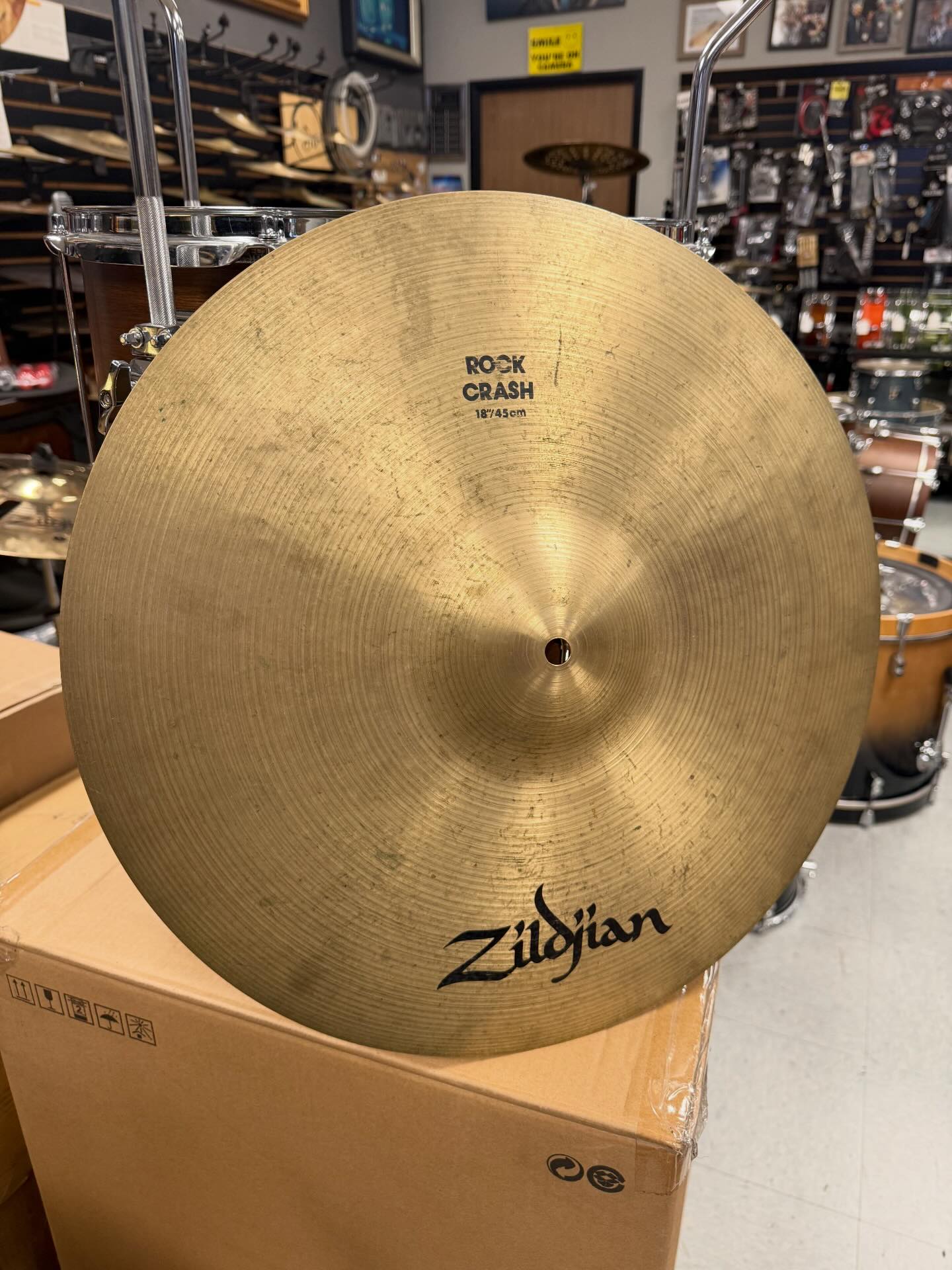 $160 Zildjian 18” rock crash. Used. Big, mid to heavy bright long
