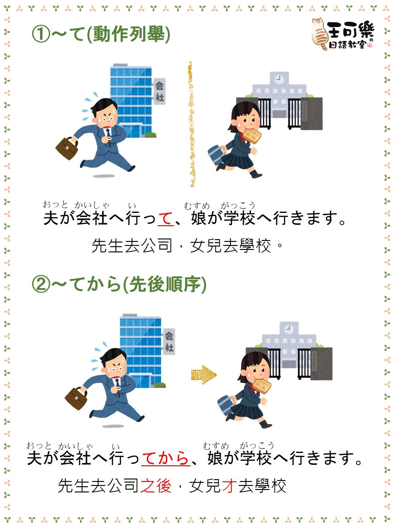 王可樂日語 - 【「～て／～てから」意思大不同？？？】 本教學為「#網路雲端課程」節錄！ 「～て／～てから」都可以用來表示動作的先後順序 ...