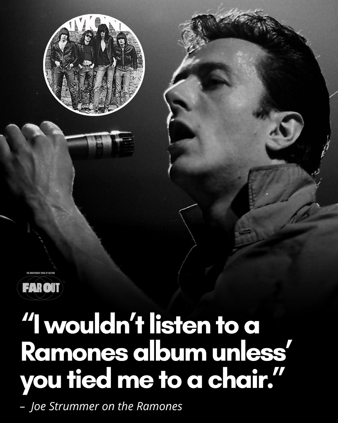 It's safe to say Joe Strummer was not a fan of the Ramones. 💥👇