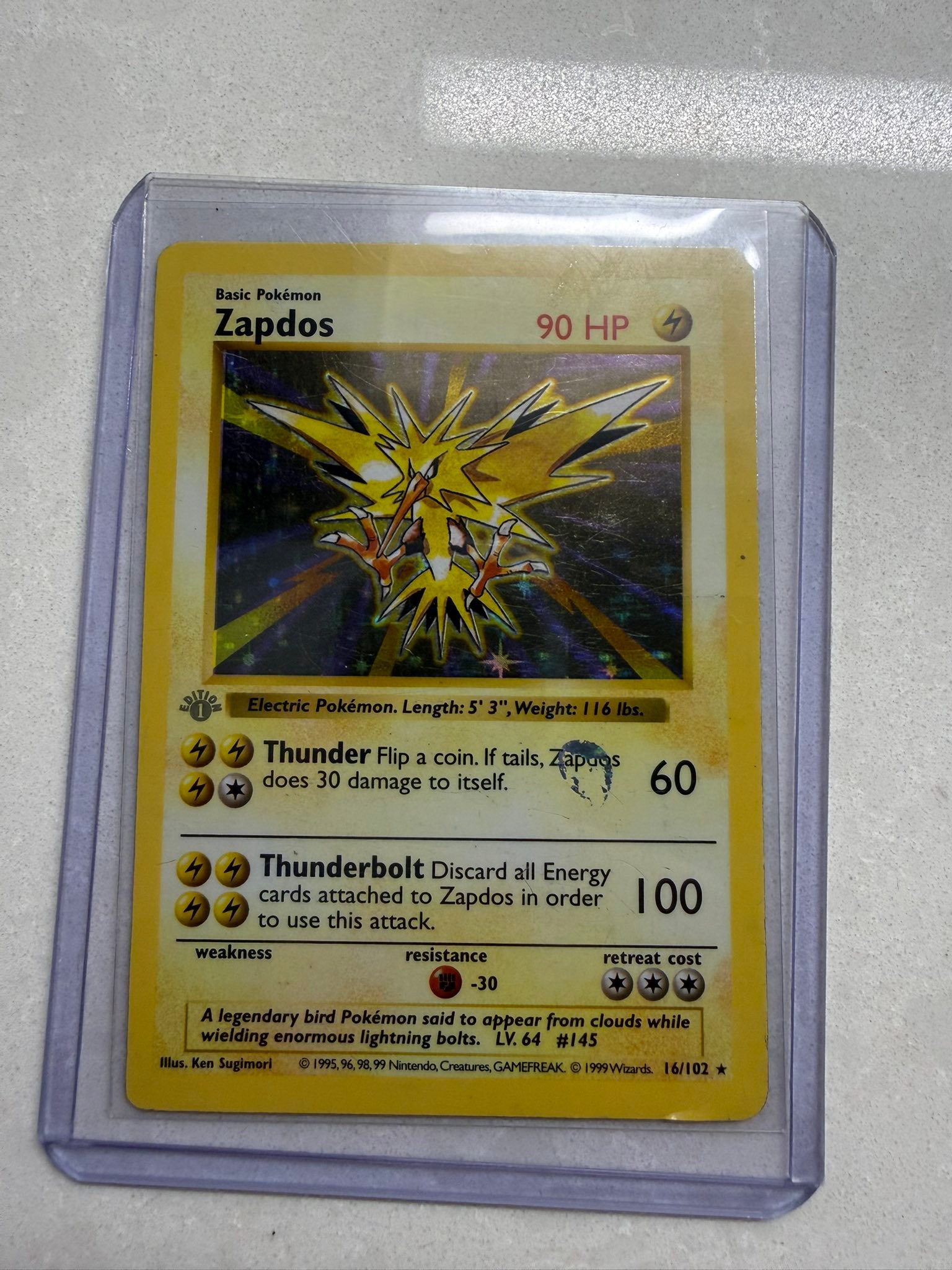 zapdos holographic pokemon card value 401 Games Canada - - 15/62 - Holo Zapdos does 30 damage to self 1999 Pokemon Base Set Zapdos