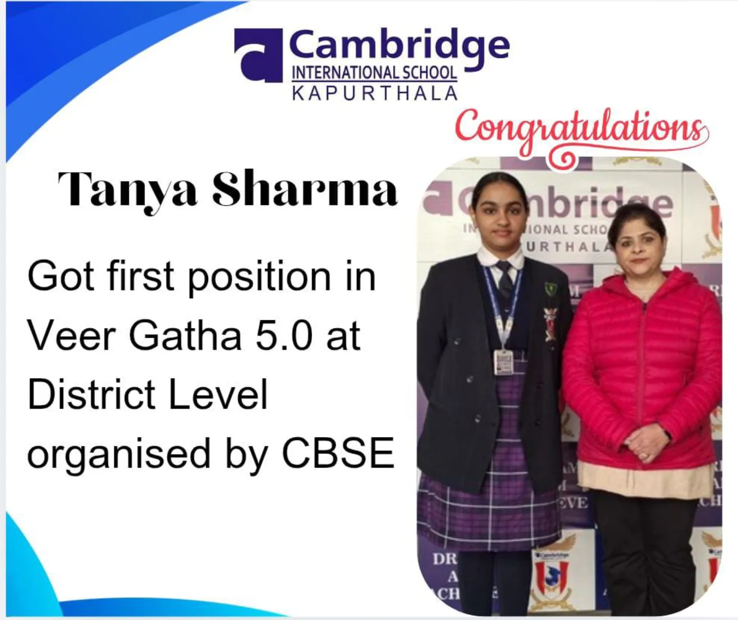 🎖️ A Young... - Cambridge International School Kapurthala | Facebook