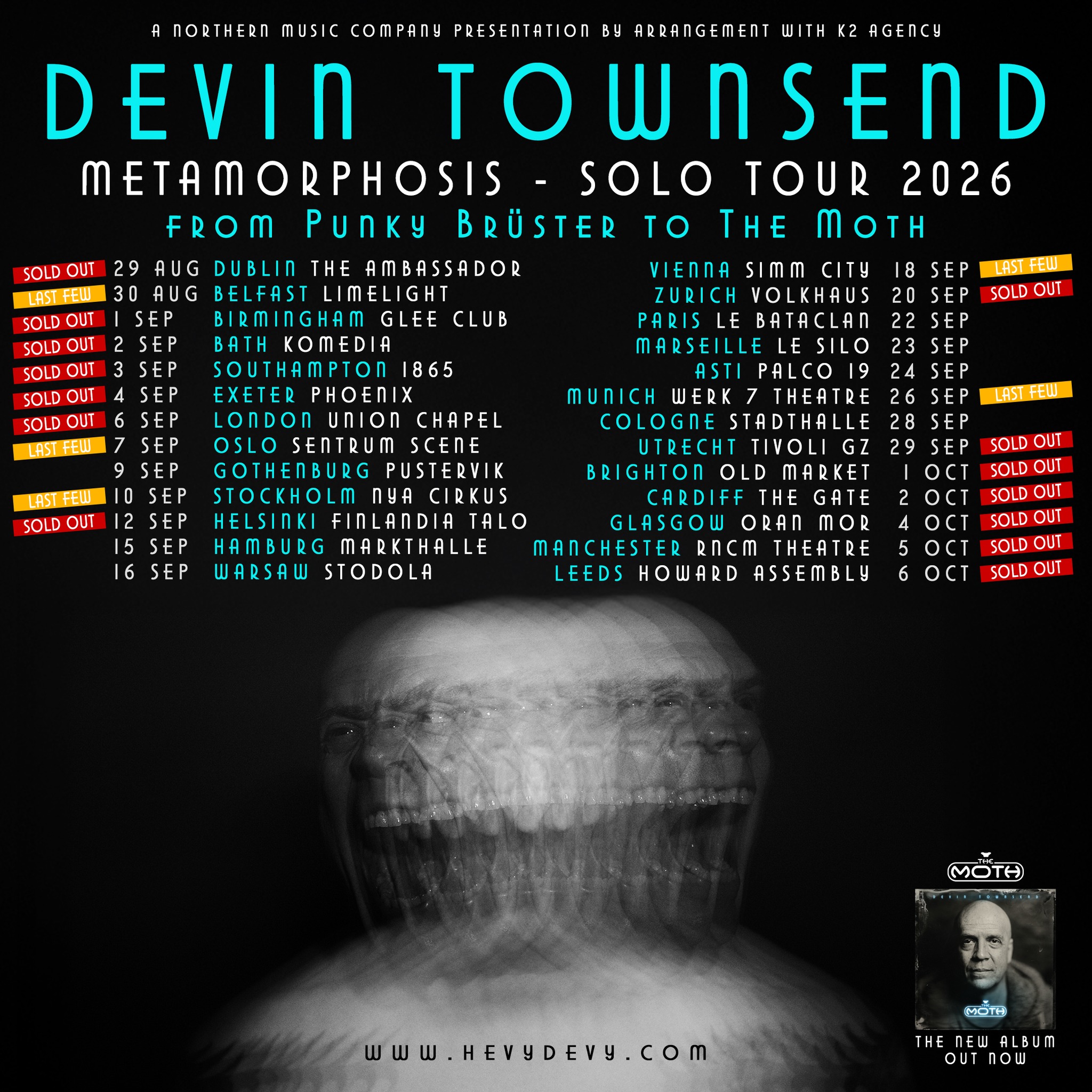 Tickets for the Metamorphosis Solo Tour 2026 are flying! Just Dev