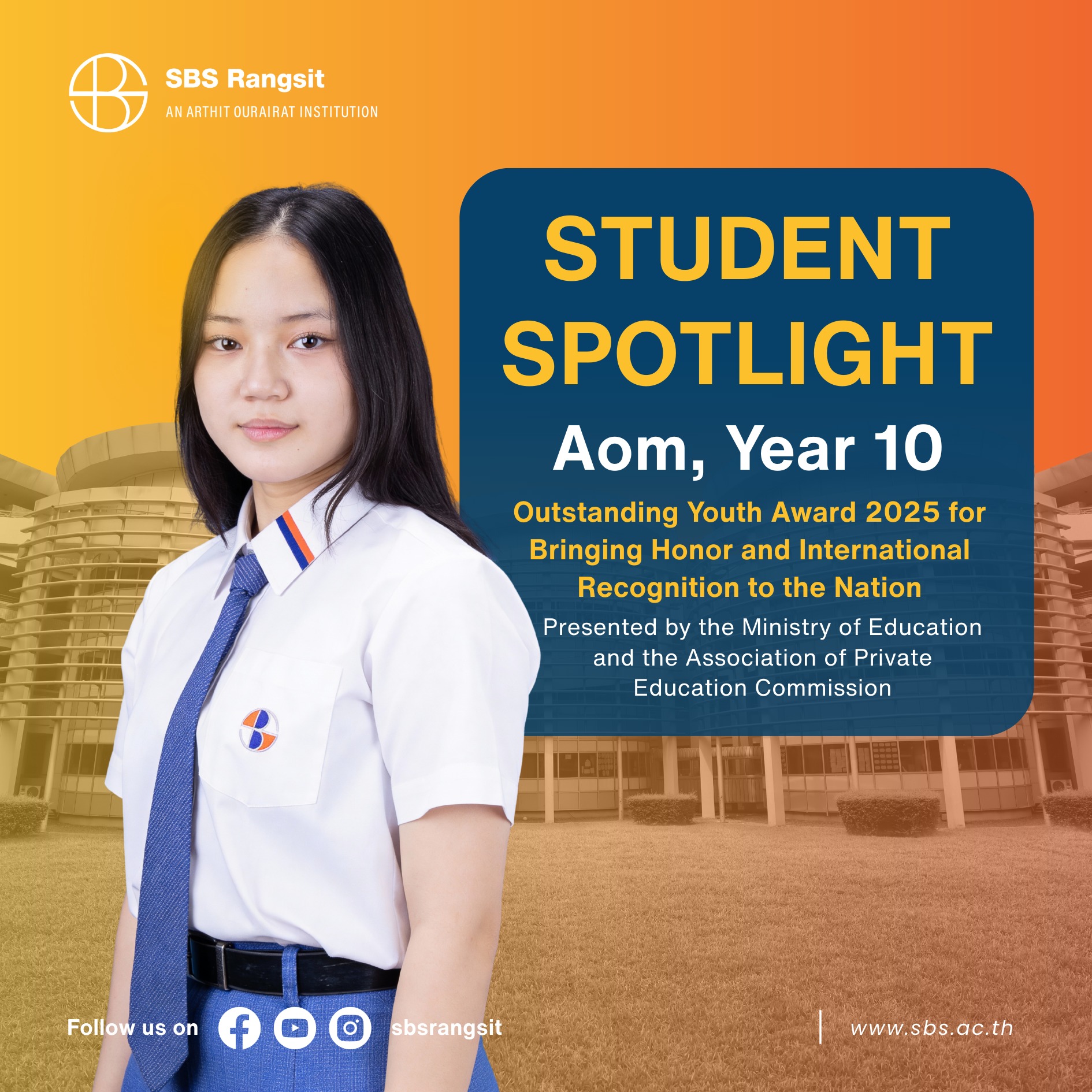 SBS - 🌍 ความภาคภูมิใจของ SBS Rangsit บนเวทีนานาชาติ 🌍 นักเรียน SBS ...