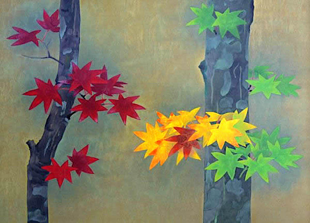 松本勝「紅葉」リトグラフ L Maple leaves' (紅葉, Kōyō) by Matsumoto Masaru (松本 勝, born 1943