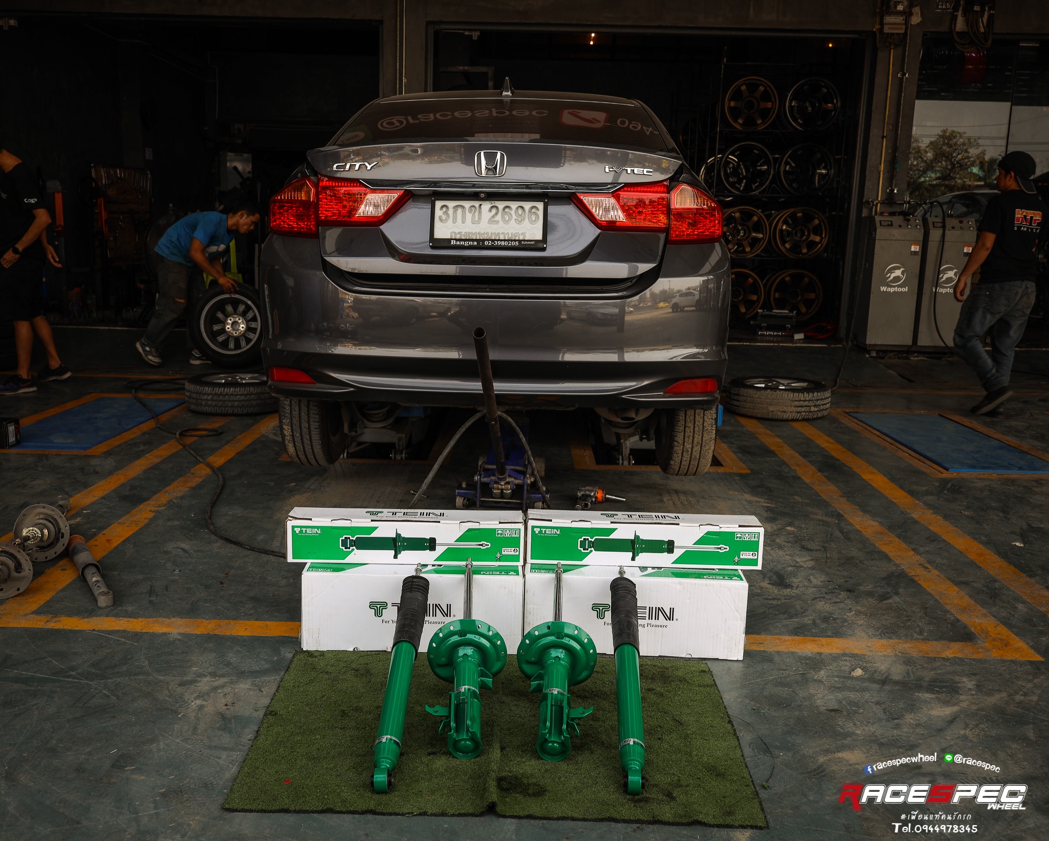 RaceSpec wheel - Honda city gm6 ถึงรอบเปลี่ยนโช้ค...