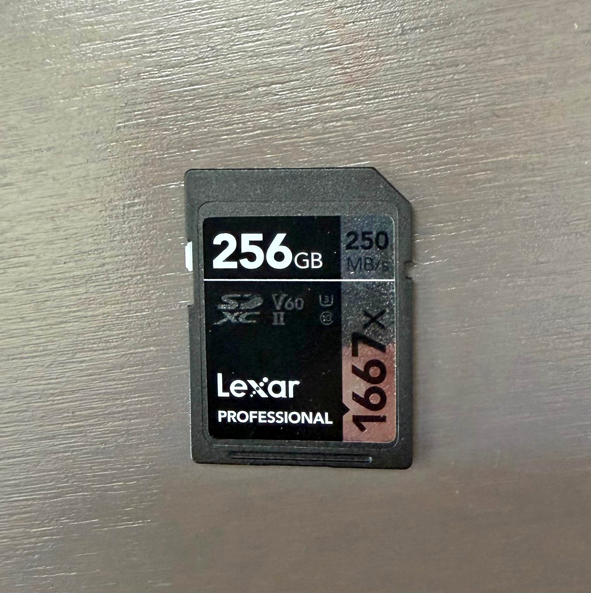 Lexar Professional 256GB 1667x SDXC UHS-II Card - Memory Cards 