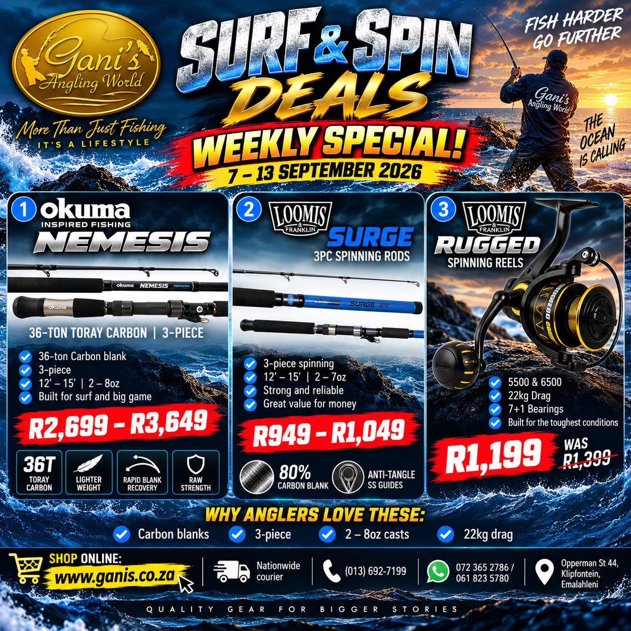 Ganis Angling World weekly fishing specials: Okuma Nemesis surf