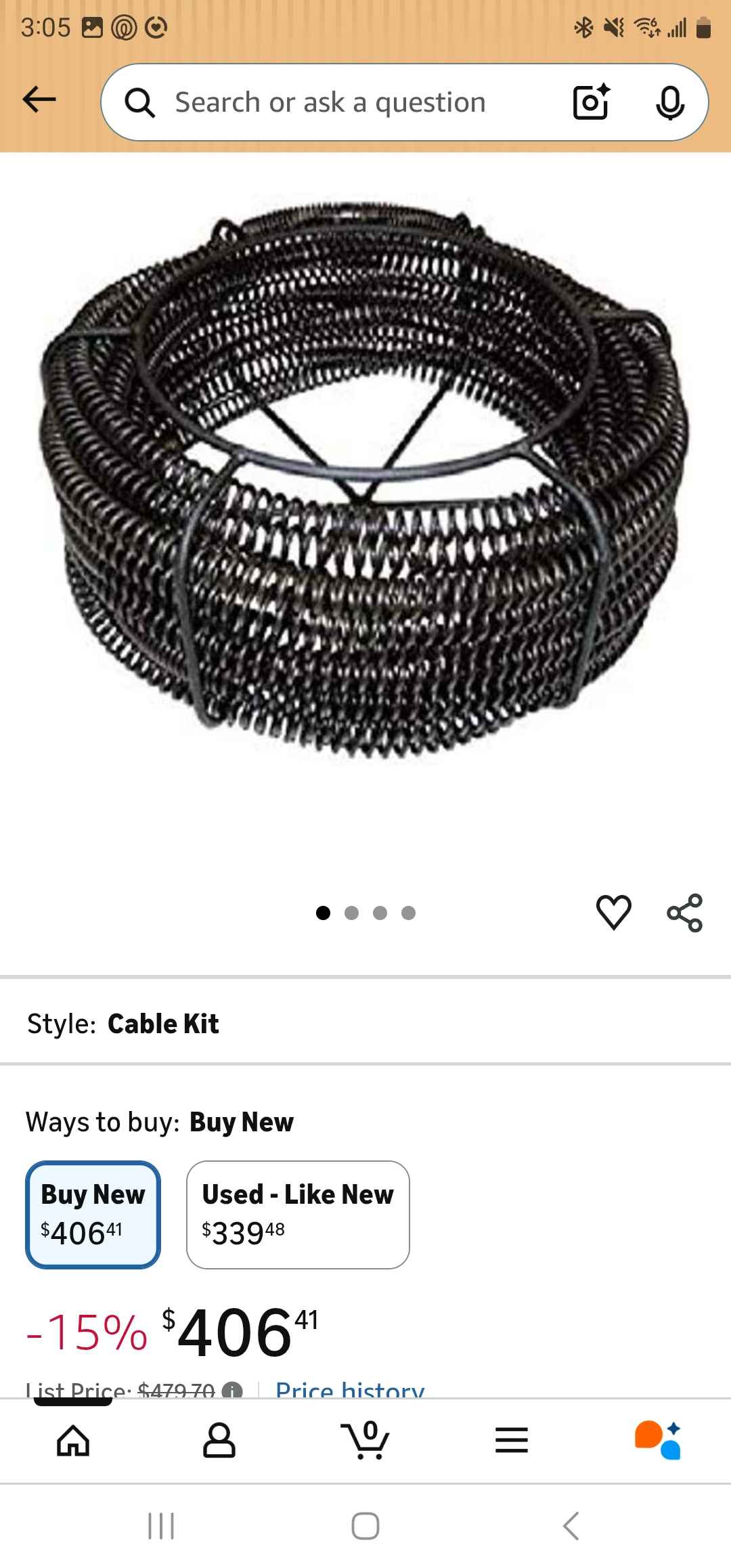 Ridgid 61630 A62 7/8' K60 Cable Kit - Cables & Adapters - Bolingbrook ...