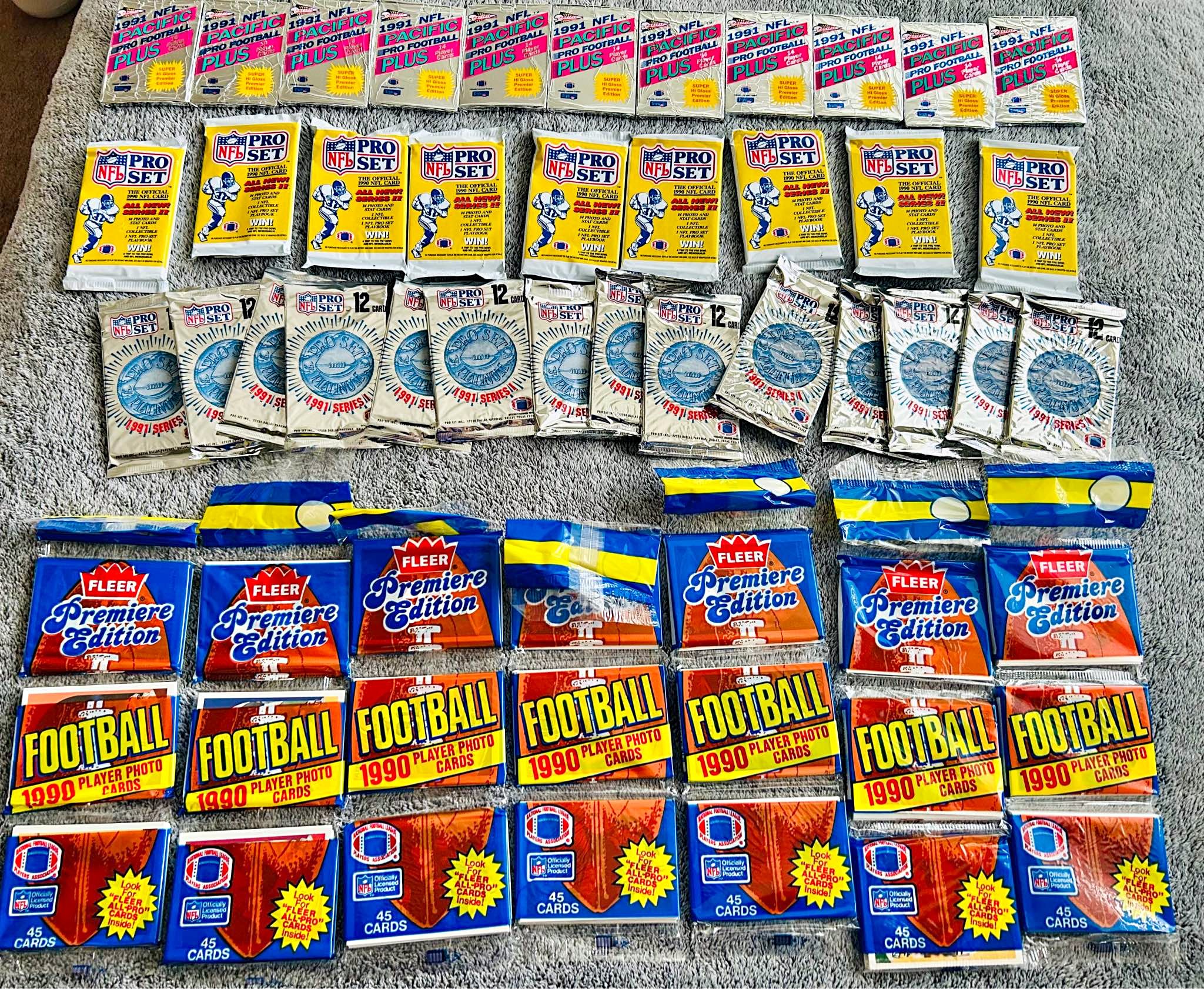 Huge Lot of Sealed 90s Football Packs - Sports Trading Cards | Facebook ...