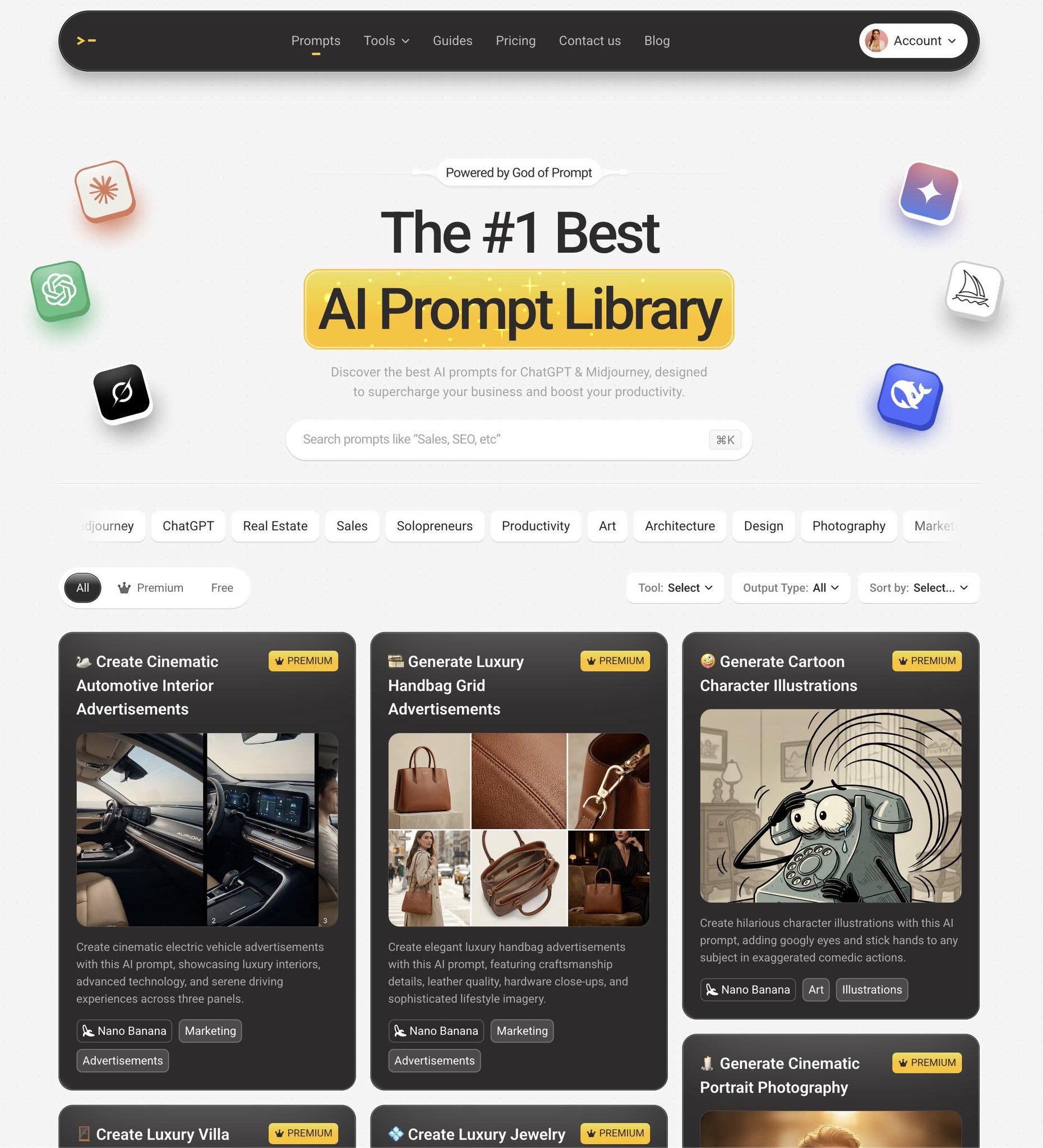 God of Prompt - This site is literally a prompt library... | Facebook