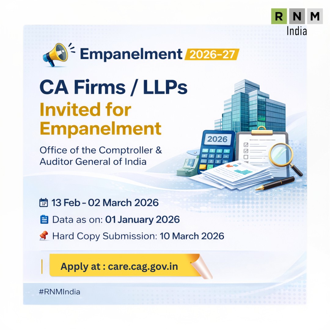 RNM - 📢 Opportunity for CA Firms & LLPs Online applications are now ...
