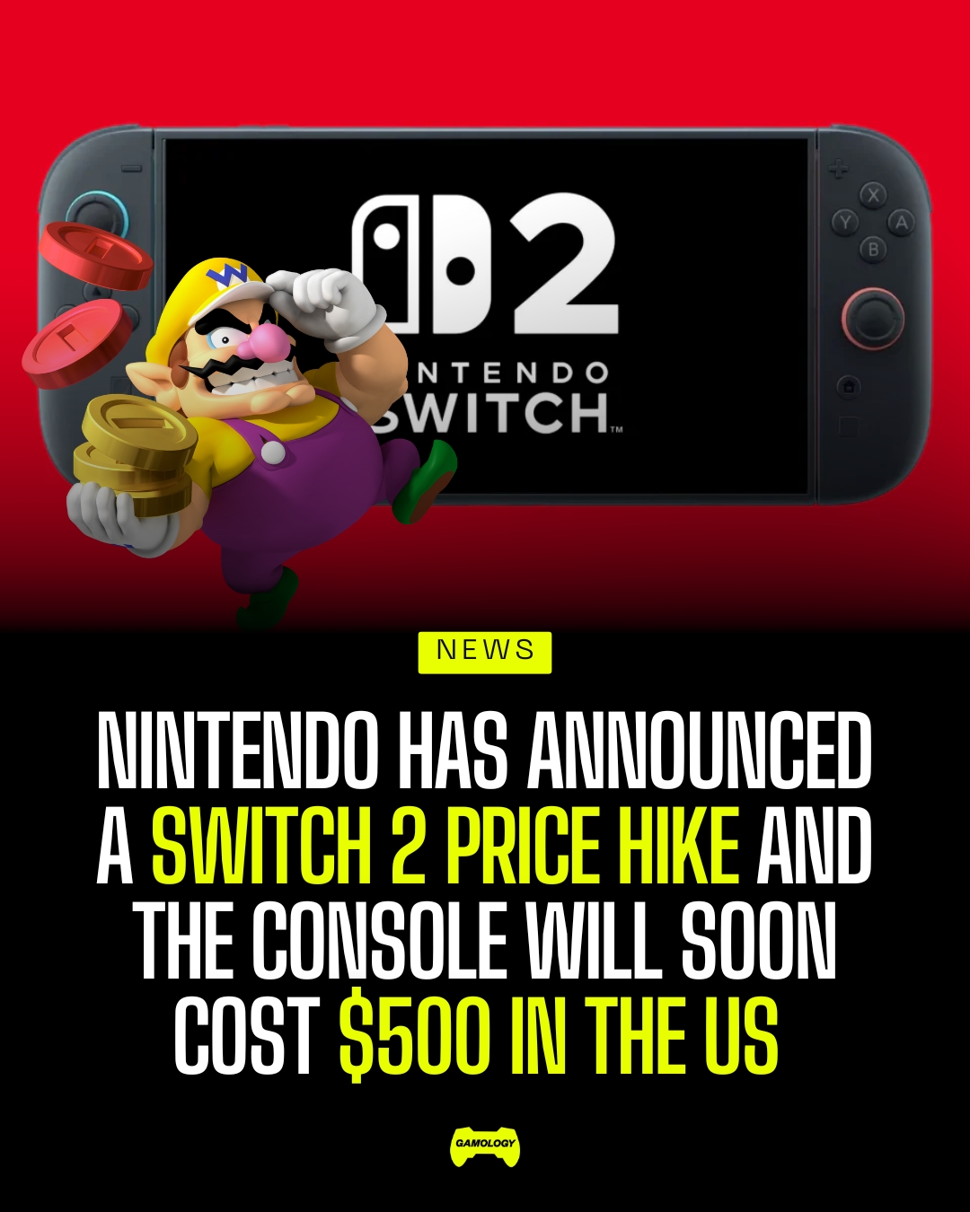 Nintendo announced it is raising the Switch 2 price from $449.99