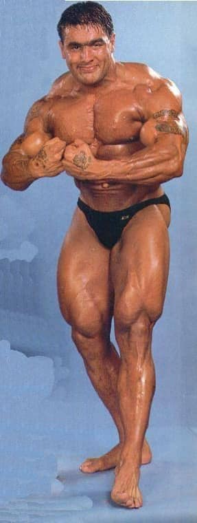 British bodybuilder Mick Theo in his competitive days. Those who 