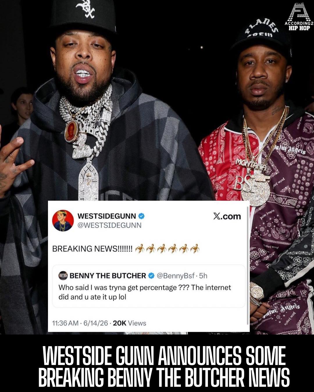 Westside Gunn announces some breaking Benny The Butcher news.