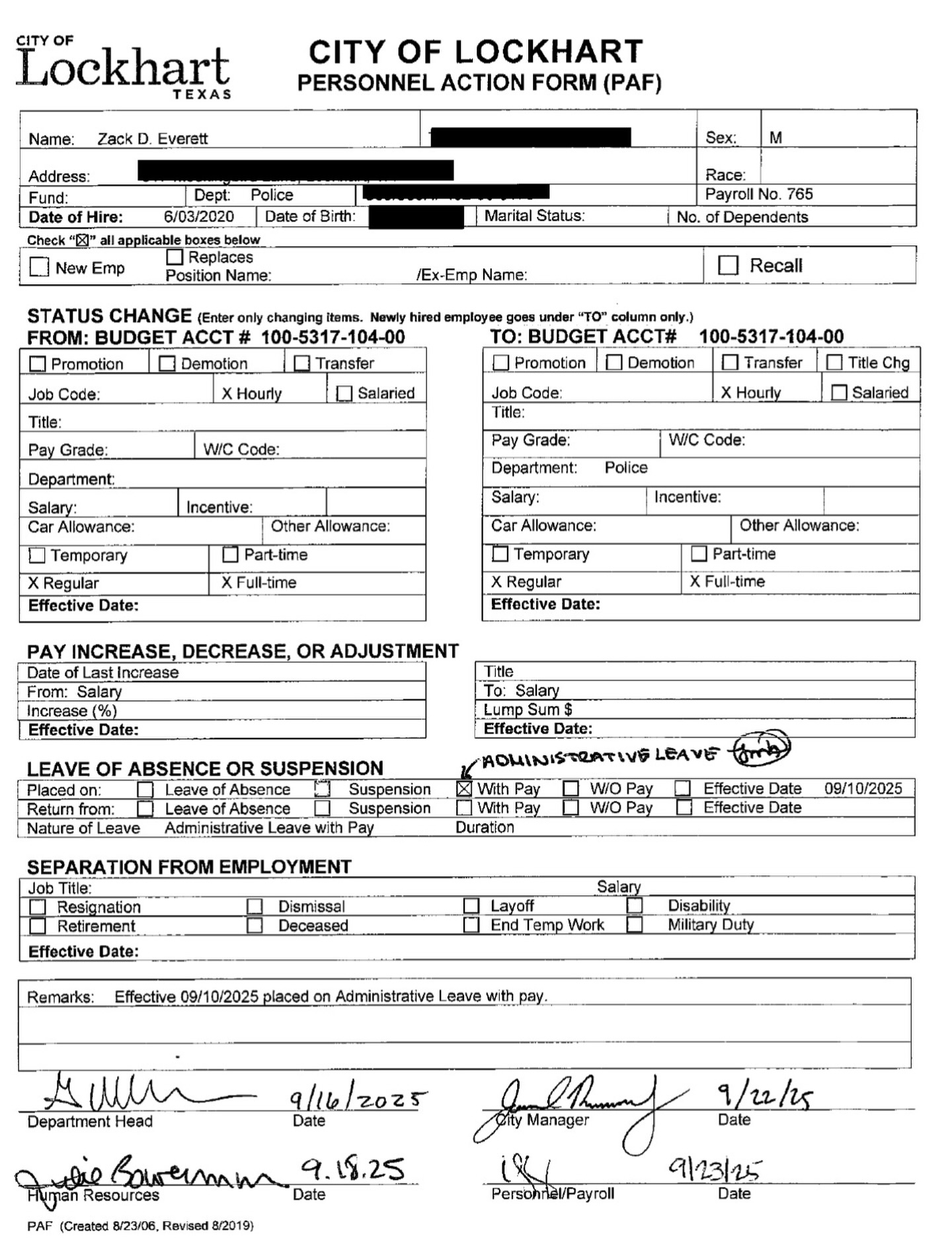 🚨👀 Lockhart PD Lieutenant on Paid... - The Hawk’s Eye - C & N | Facebook