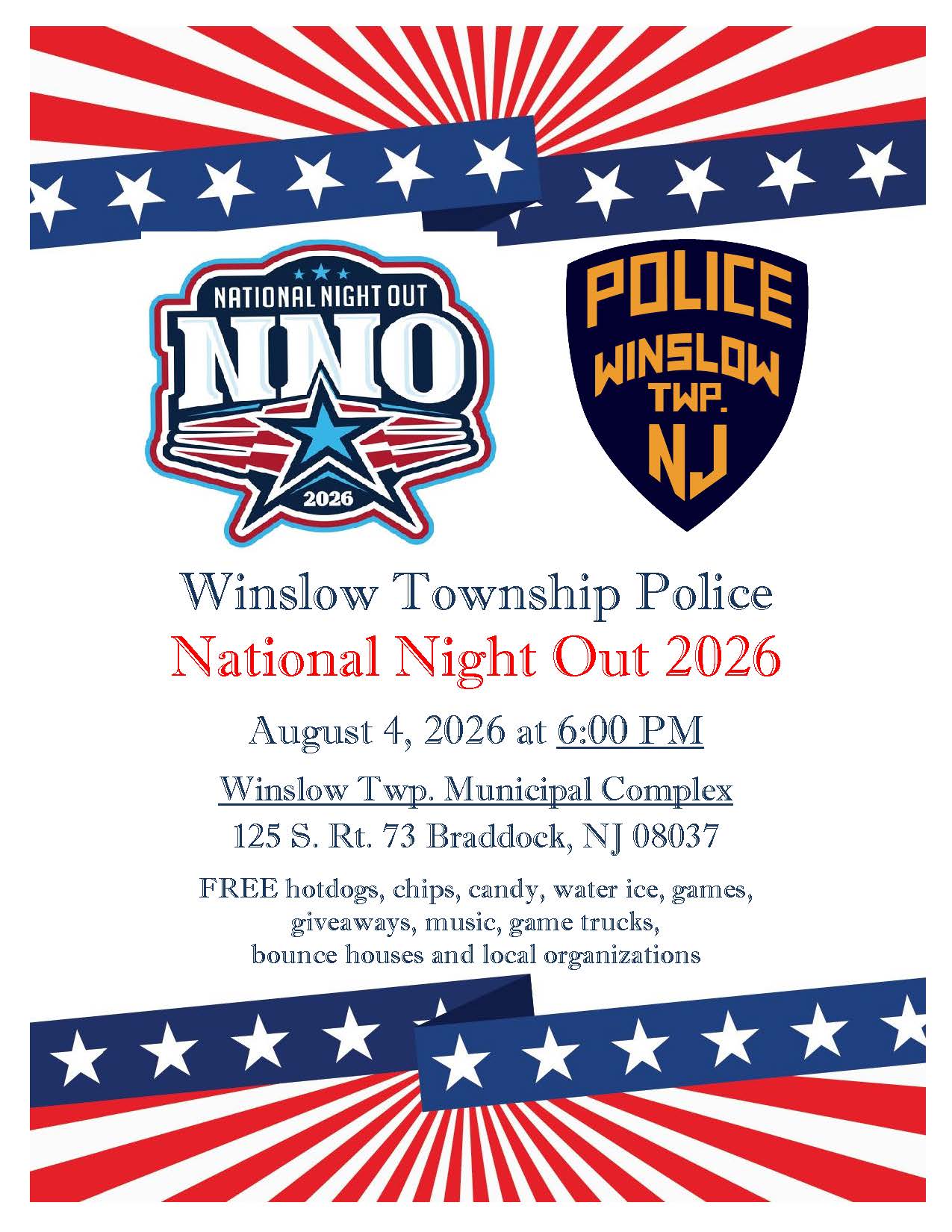 URGHPOLICE Party Tonight ソノシート Winslow Township Police Department (NJ) | Braddock NJ