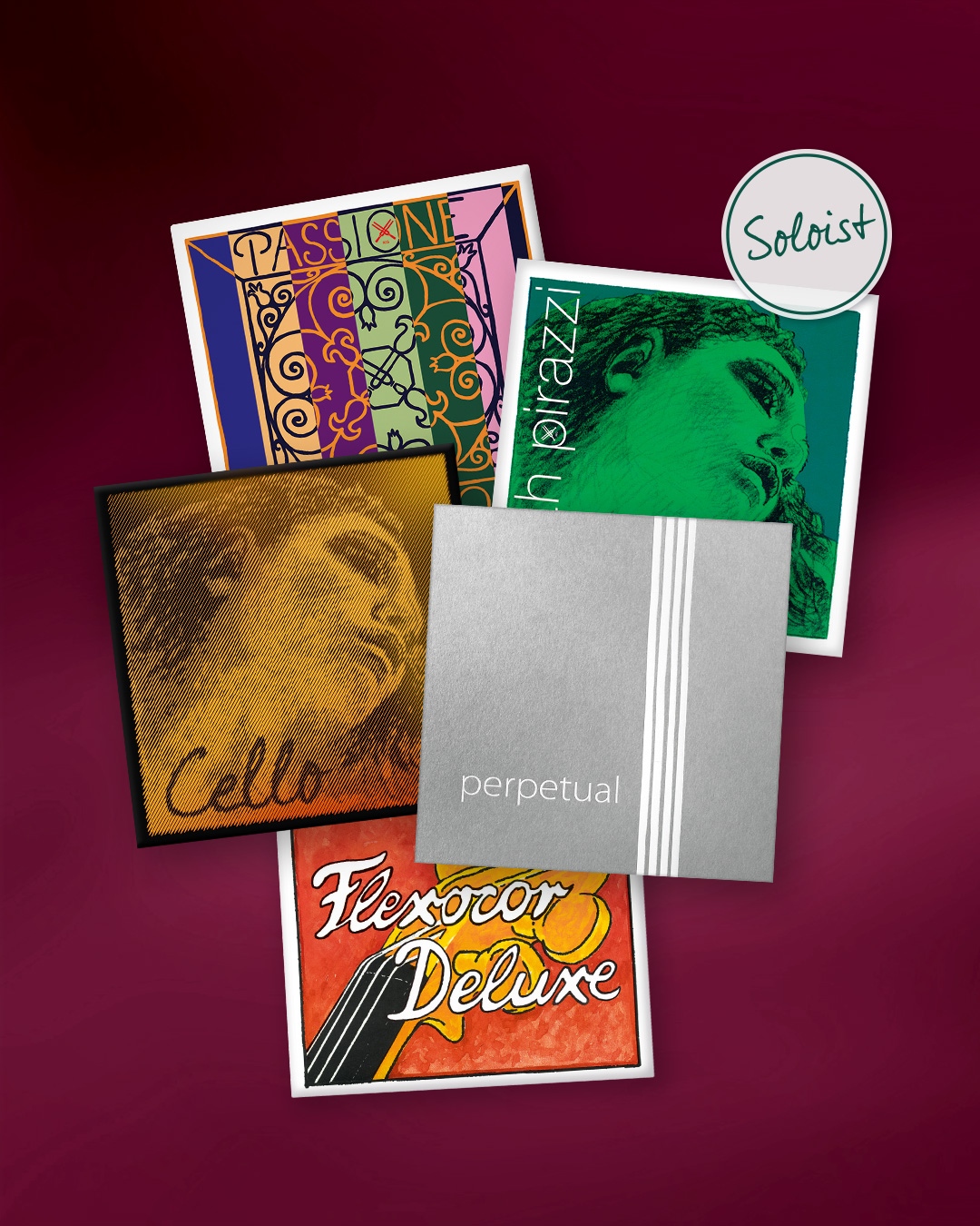 We also invite you to mix and match our Cello Perpetual strings