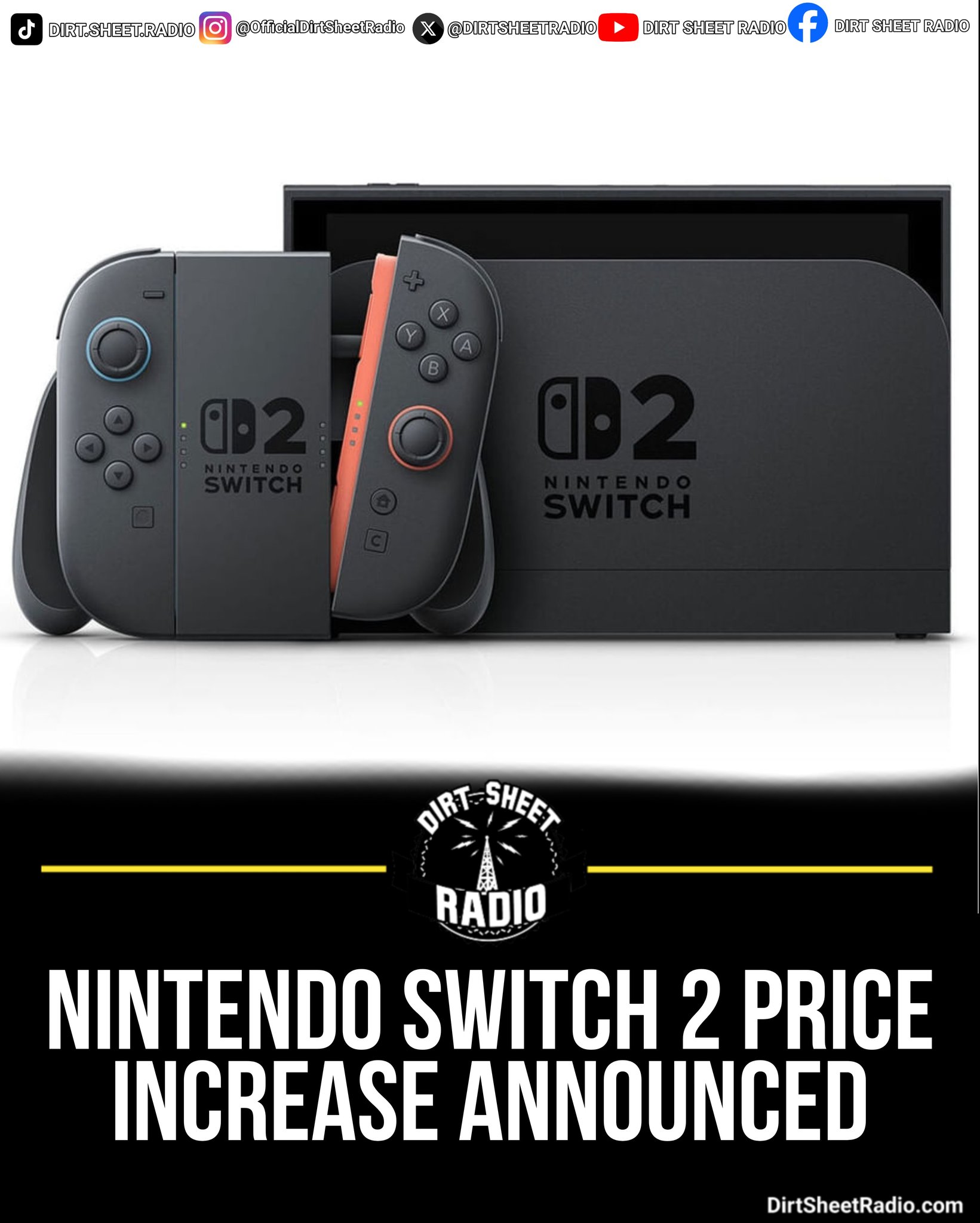 The Nintendo Switch 2 will increase retail price from $449.99 to