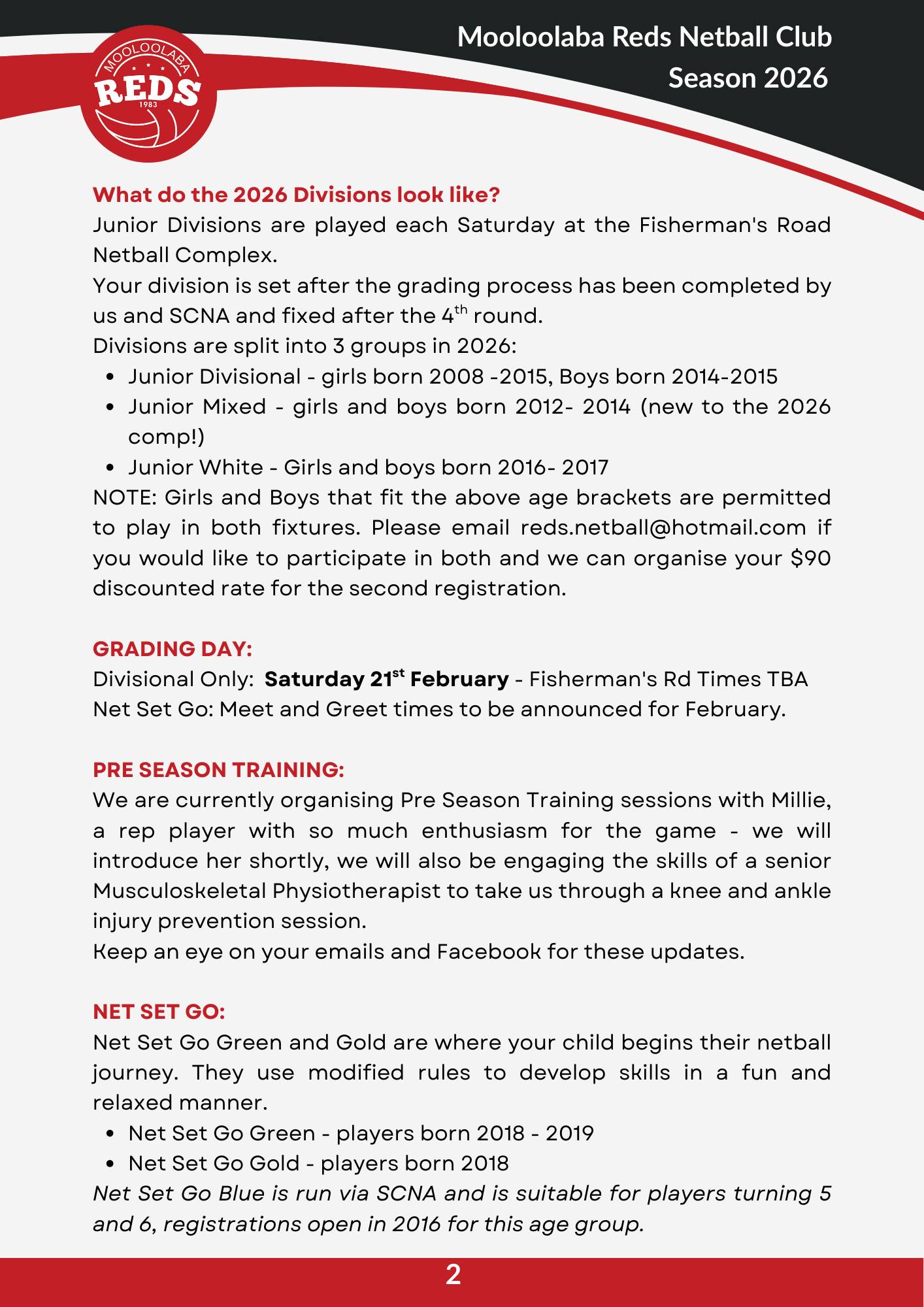 Mooloolaba Reds Netball... - Mooloolaba Reds Netball Club
