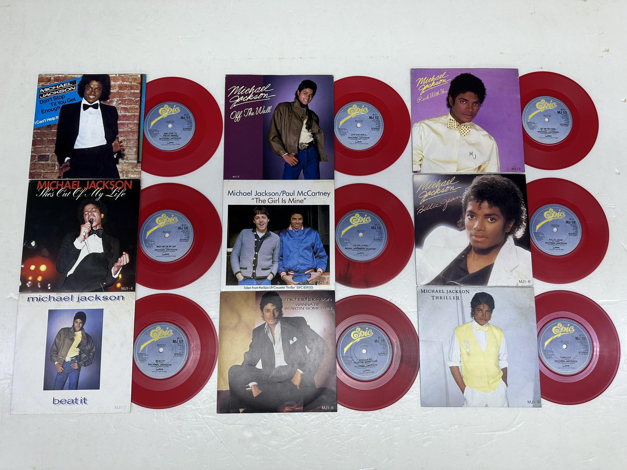Michael Jackson - 7” single Limited Red vinyl Edition 9 singles Pack