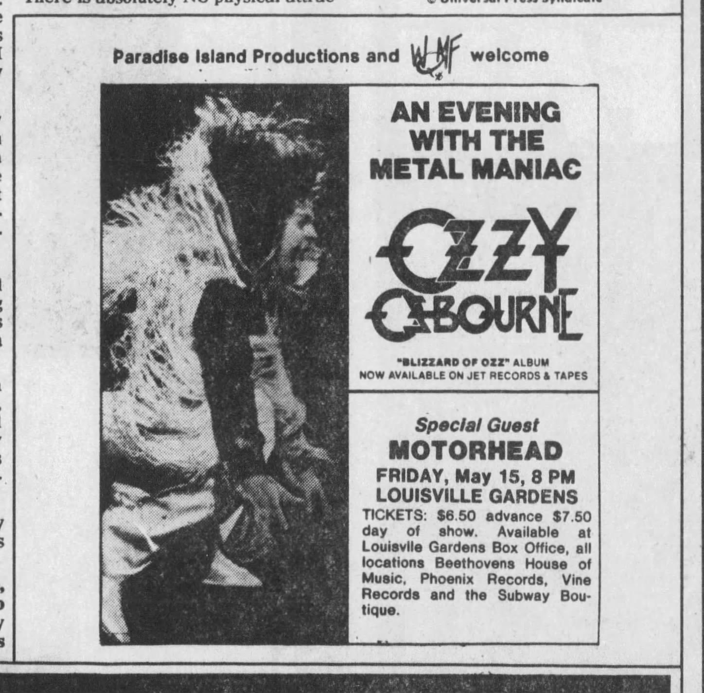 On this date in 1981: The 'Blizzard Of Ozz' world tour brought