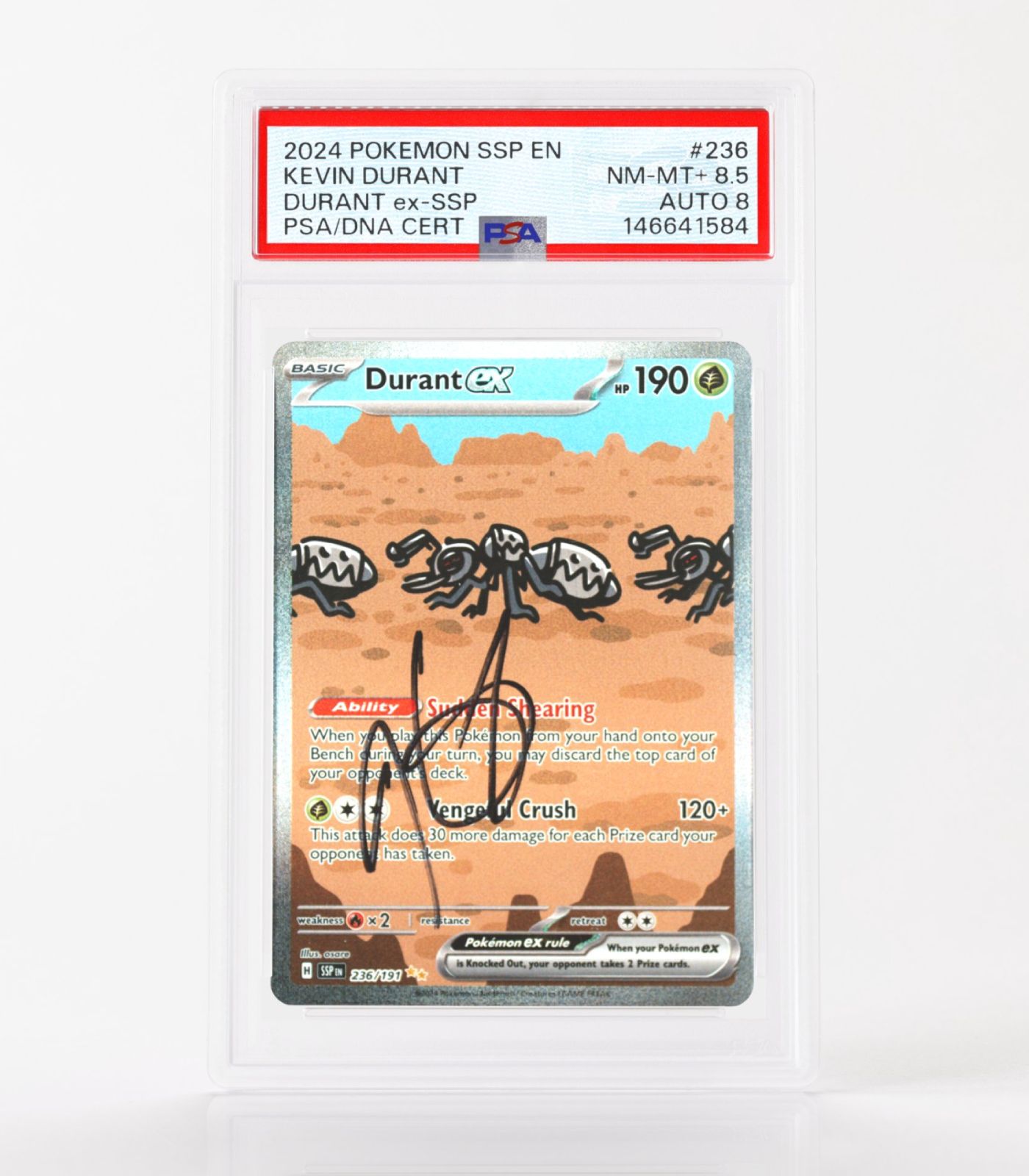 pokemon card durant Pokmon TCG - ex- 236/191 - Illustration Rare holofoil pattern or surface detail) PSA has graded a Durant