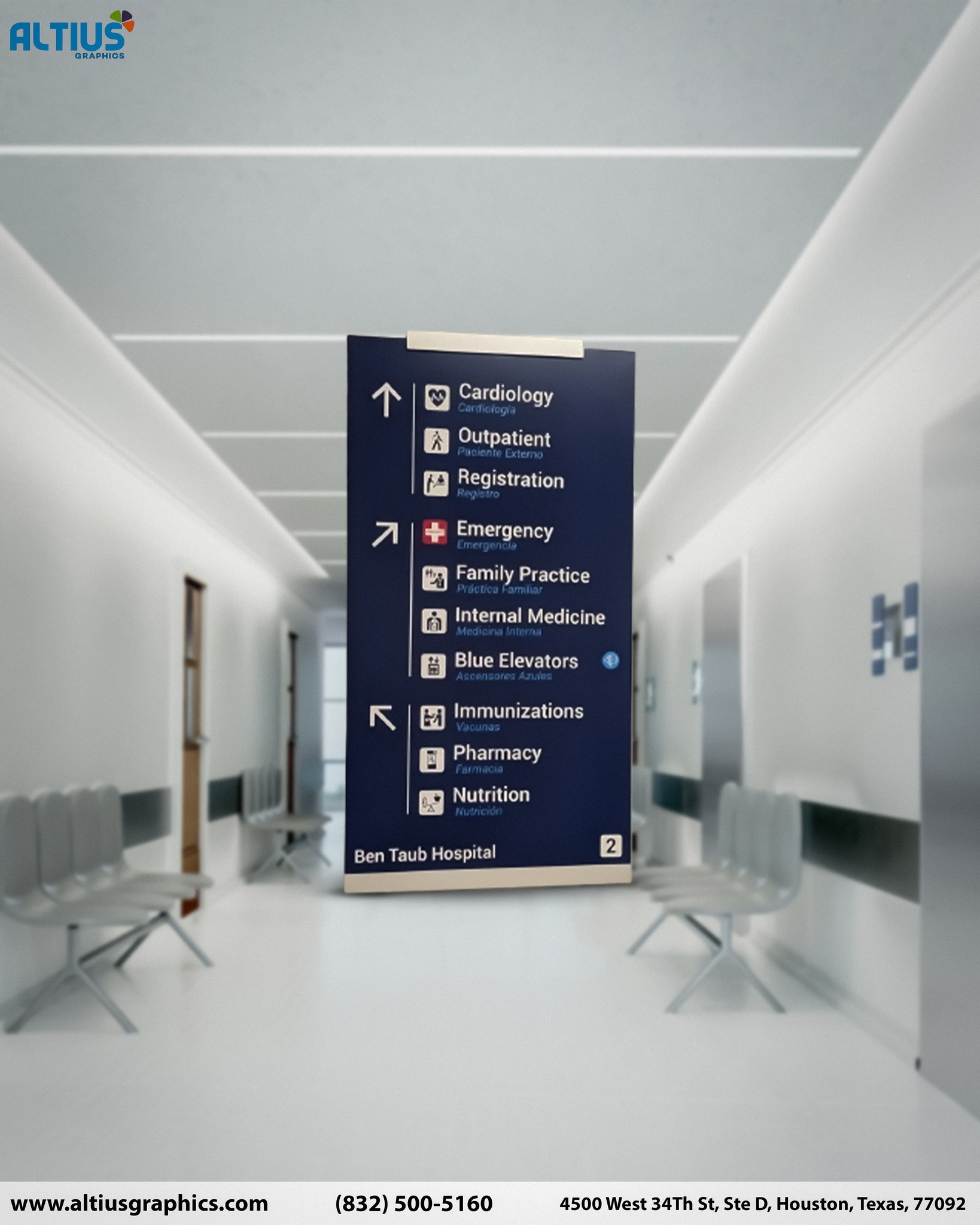 Altius - Wayfinding signs are essential in hospitals, helping patients ...