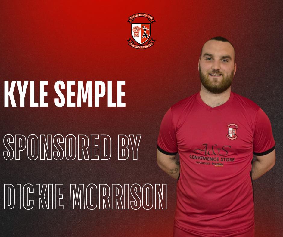 🙌 Player/Staff Sponsor... - Fauldhouse United Football Club | Facebook