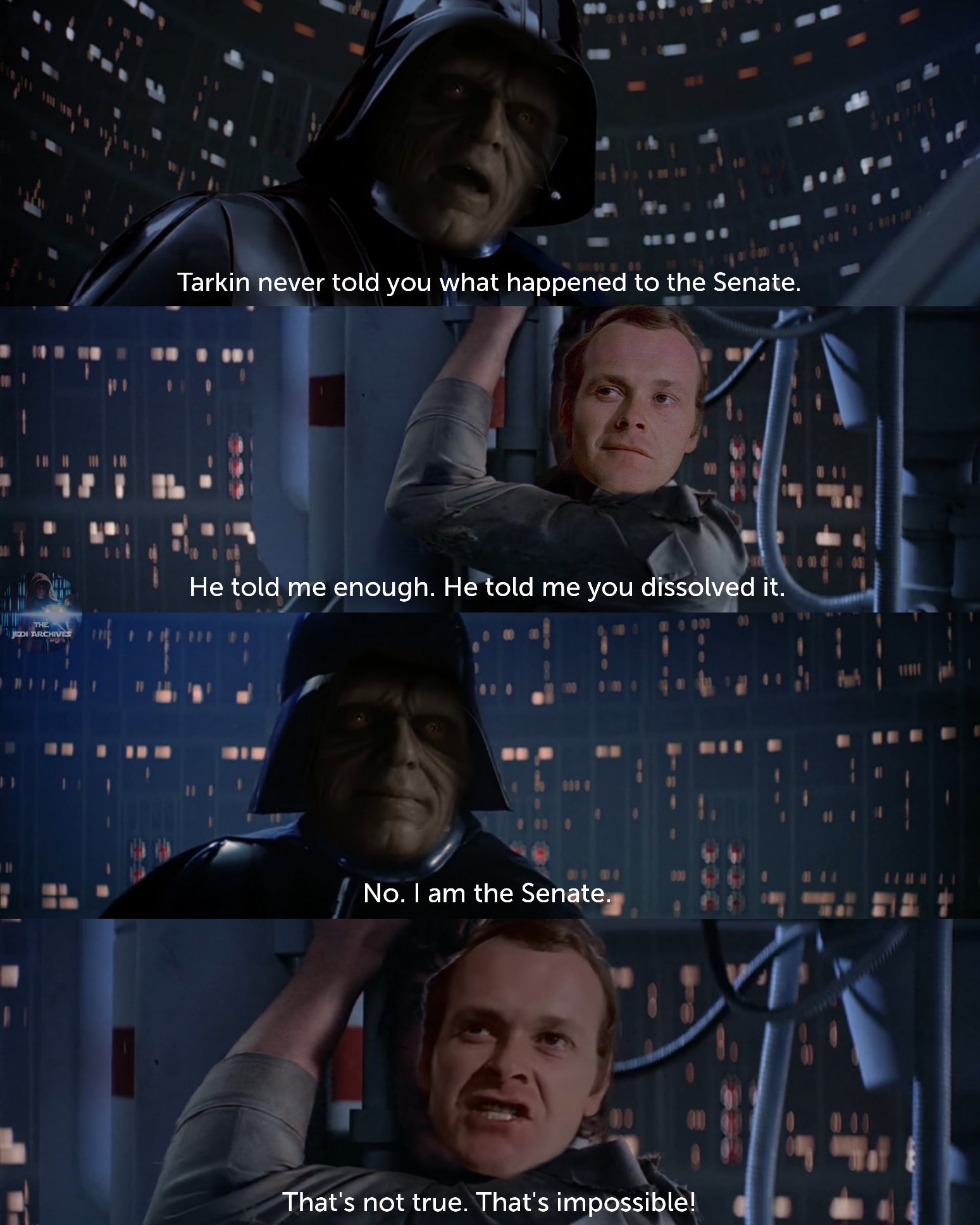 The Jedi - The original line in the script was 