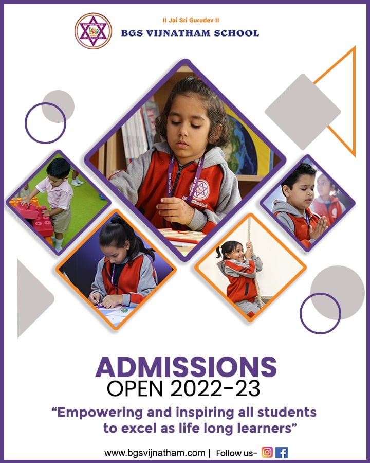 Admissions Open 2022-23 We at BGS... - BGS Vijnatham School