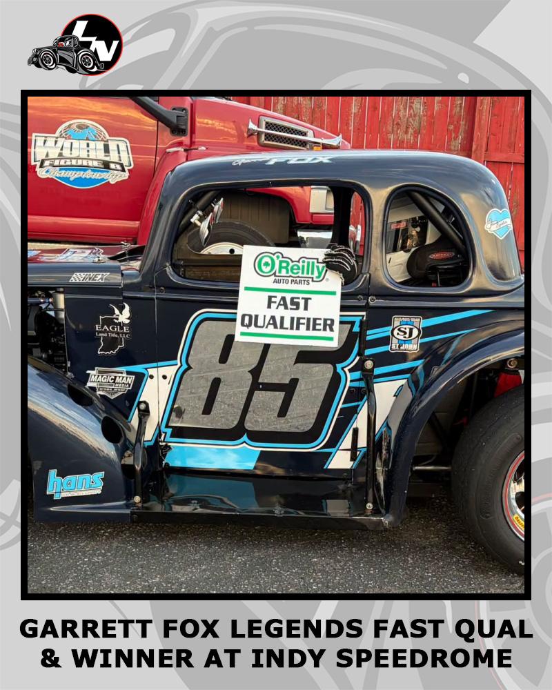 After being the fast qualifier, Garrett Fox picked up the Legends