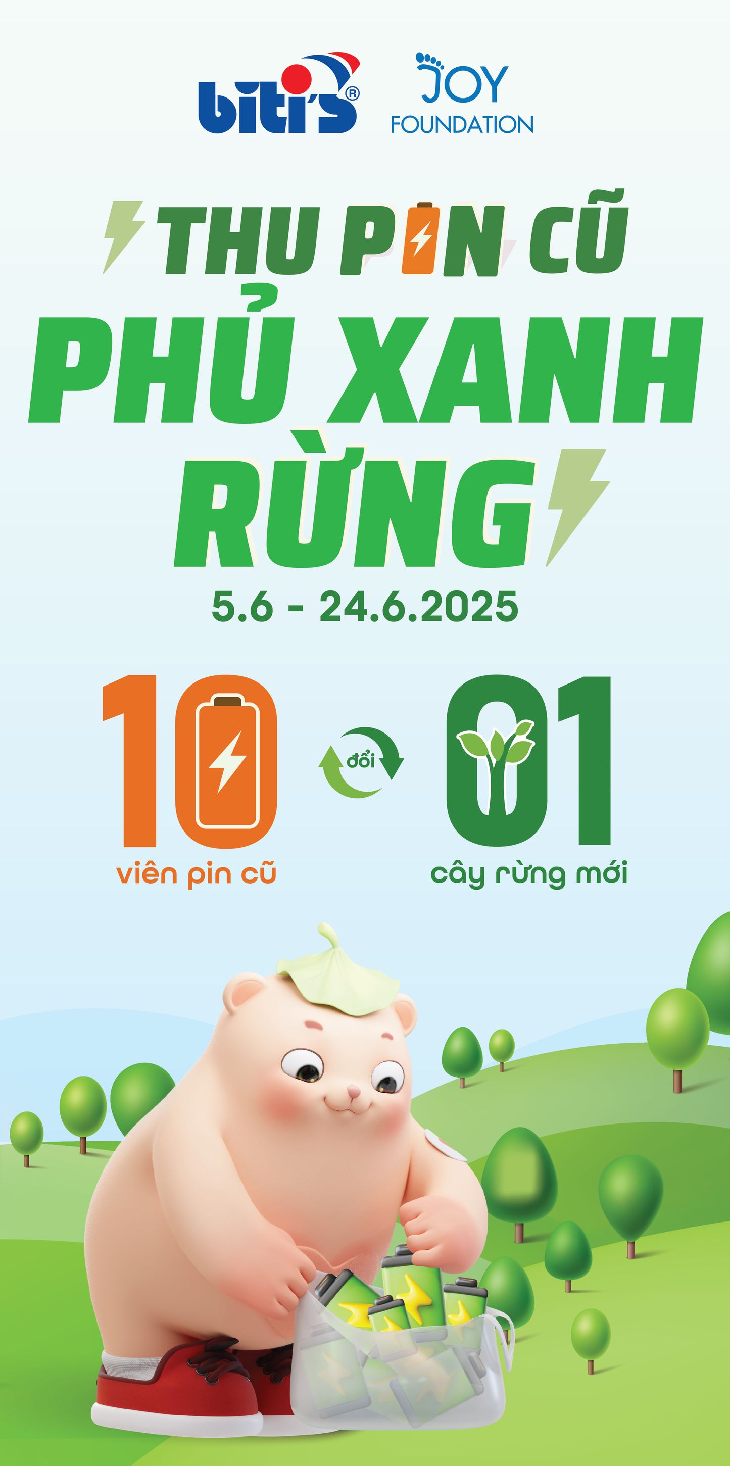 Biti's - CHUNG TAY CÙNG BITI'S ĐỔI PIN LẤY CÂY RỪNG NHÉ... | Facebook