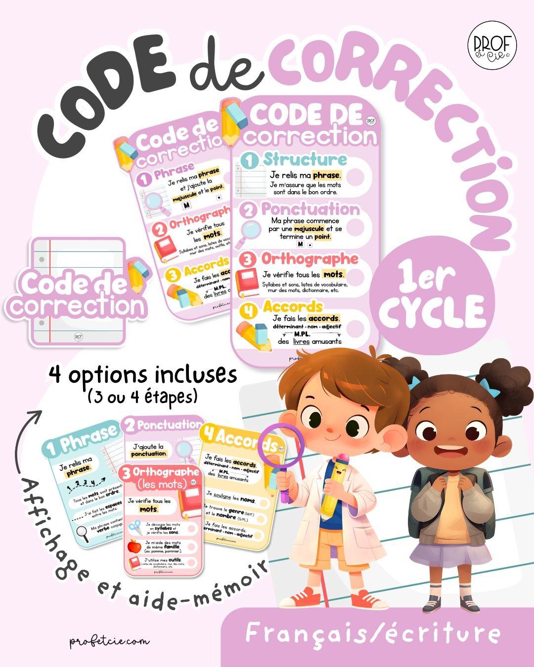 Prof & Cie - NOUVEAU: Code de CORRECTION 1er cycle ️ La... | Facebook
