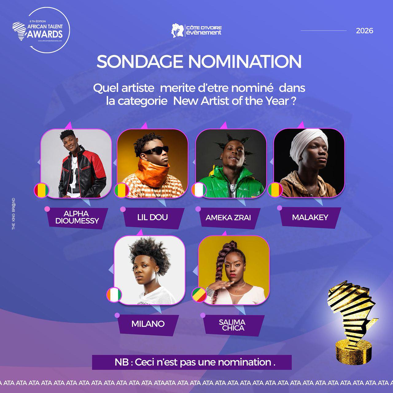 En 2025-2026, de nouveaux talents... - African Talent Awards | Facebook