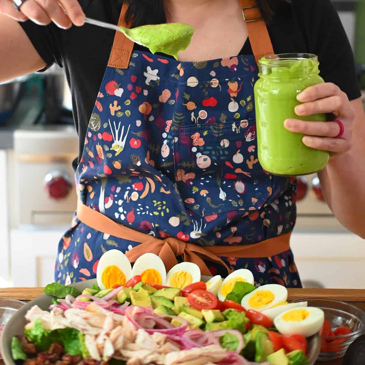 nom nom paleo green goddess dressing Love the Panera favorite? This homemade Salad lets you enjoy those fresh, vibrant flavors anytime you want. Crisp greens, crunchy toppings, and a creamy herb-packed come together in a YGroup_colourway-wheatley