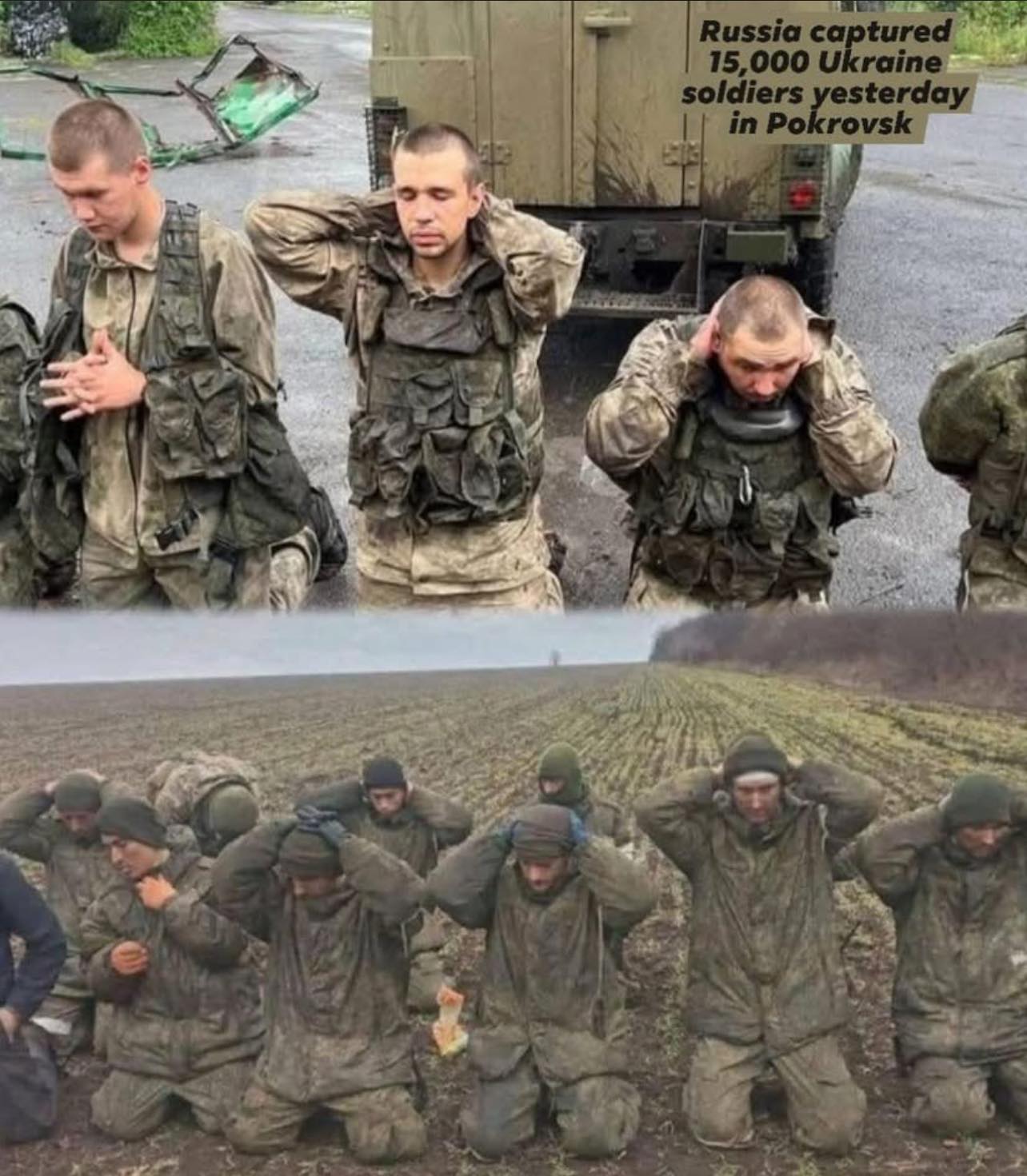 Over 15,000 Ukraine soldiers were captured in Pokrovsk in Ukraine 