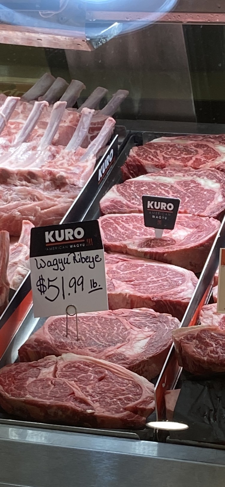 Kuro - Kuro Wagyu ribeyes behind the glass 🔥 #kuroamericanwagyu # ...