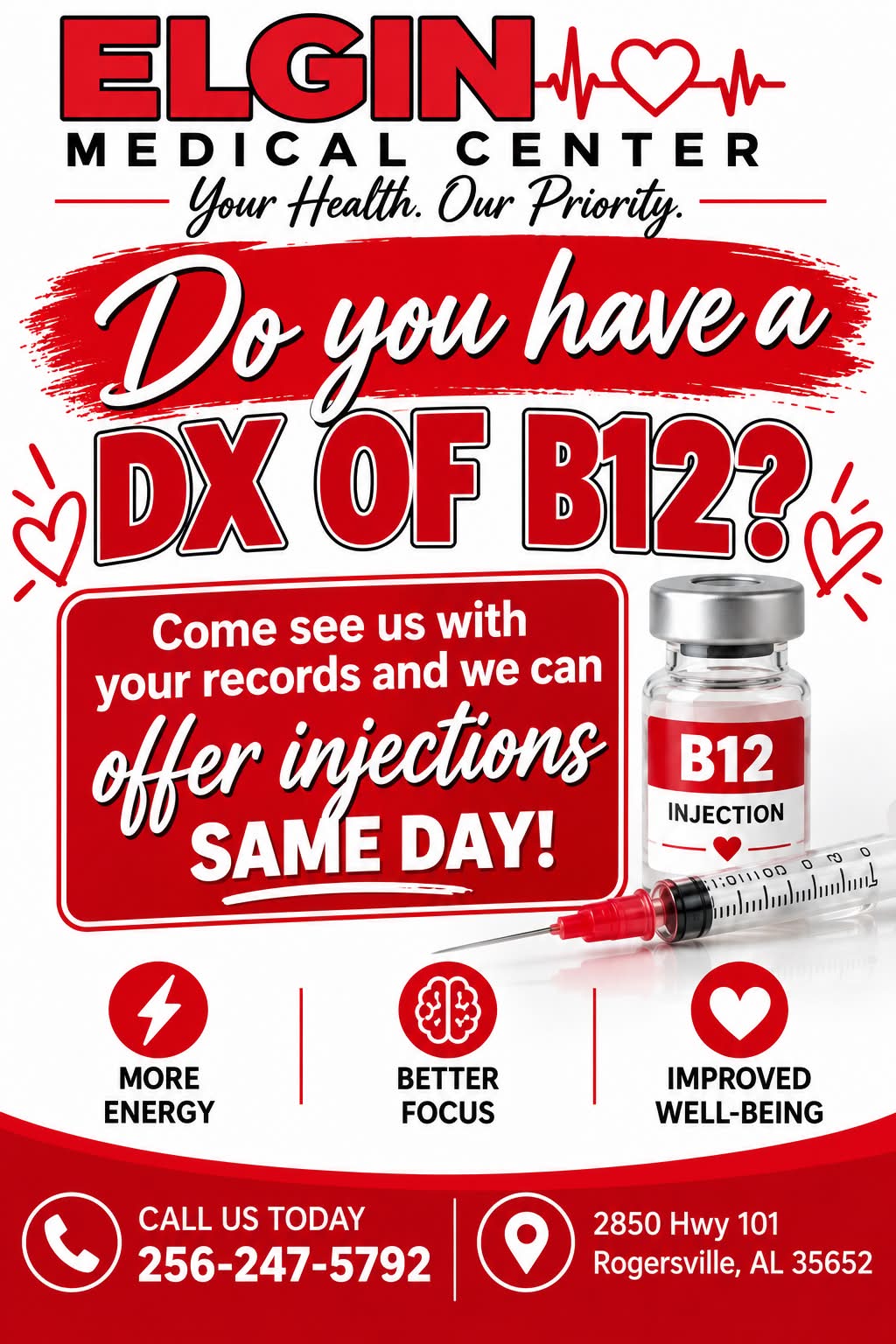 dx for b12 injection Elgin Medical Center Vitamin B12