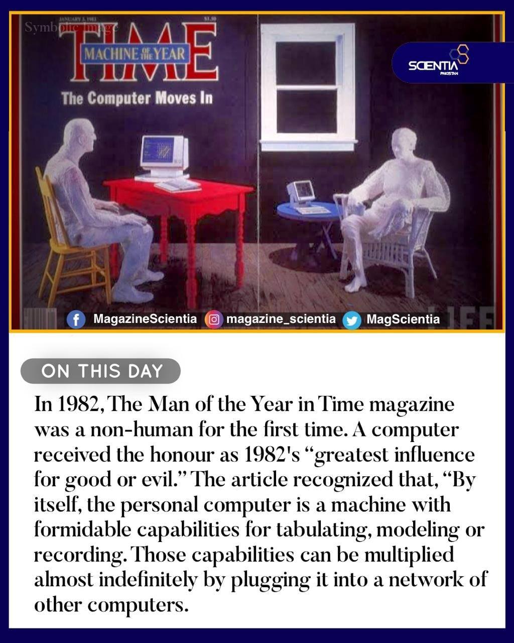 Scientia - #OnThisDay In 1982, The Man of the Year in Time magazine was ...