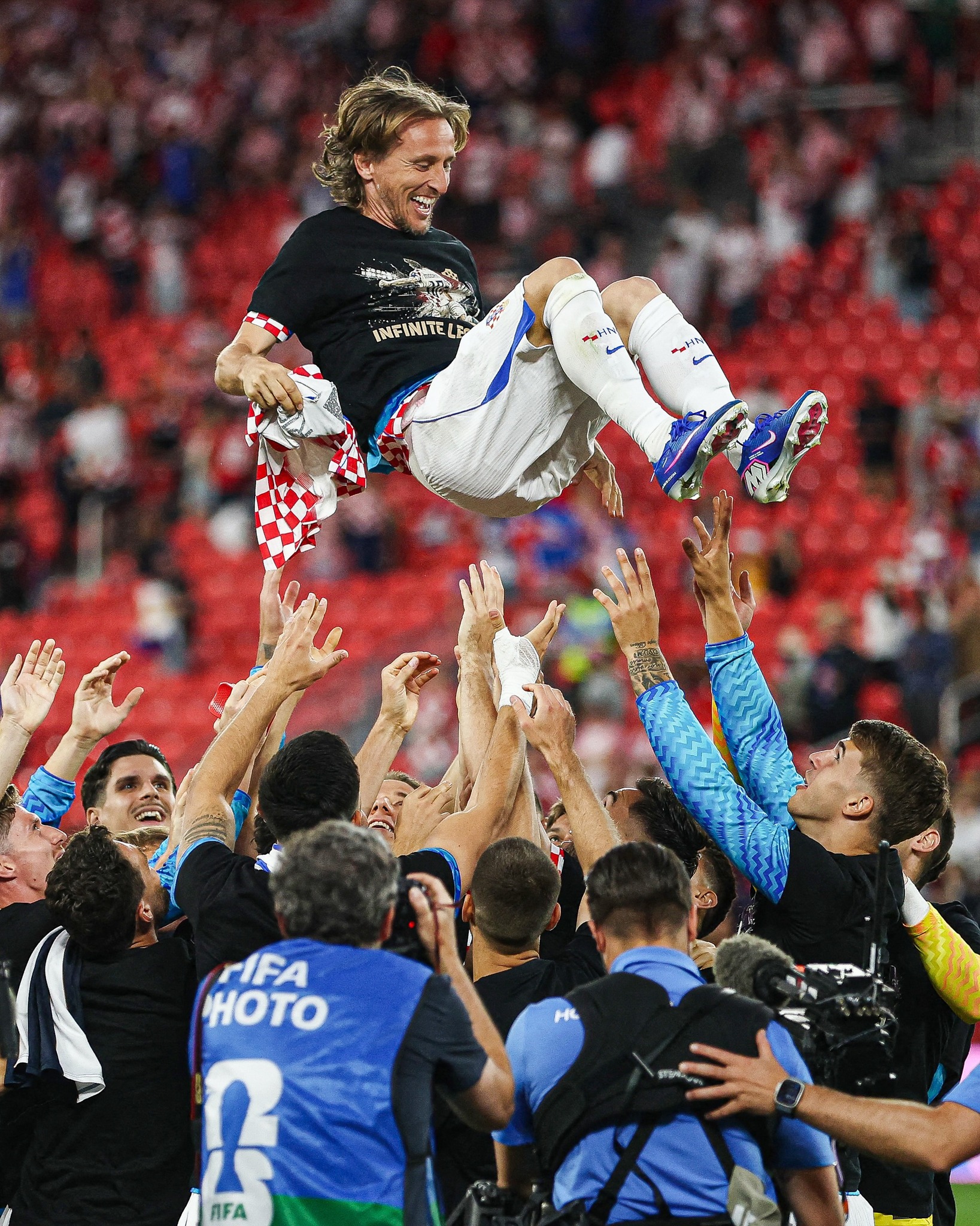 🇭🇷 #モドリッチ が代表通算200試合出場！👏 クロアチア代表の主将