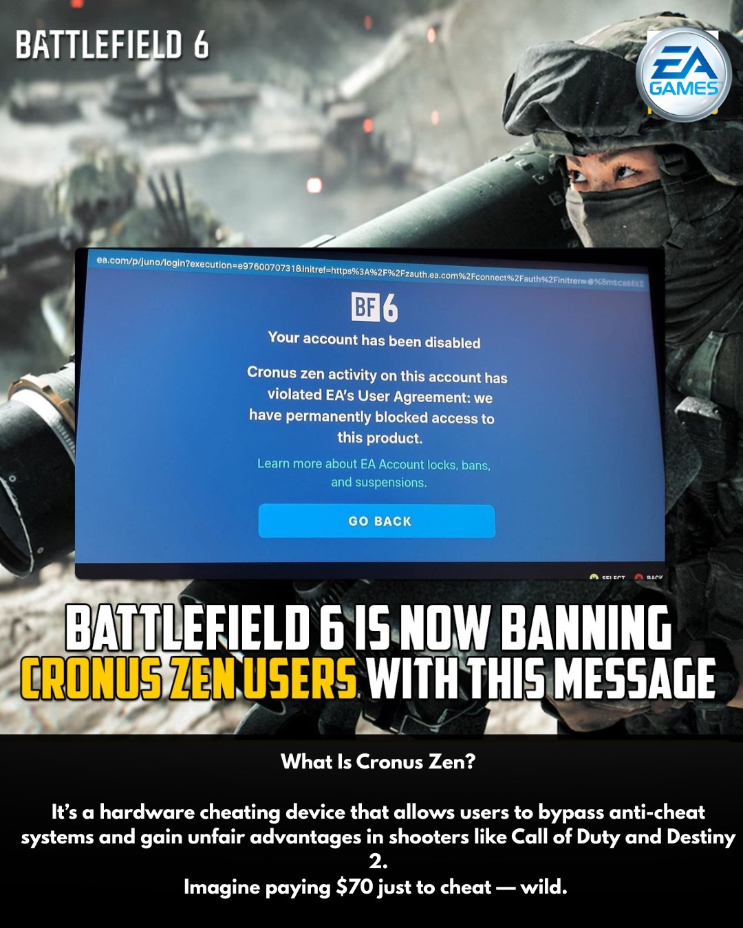 Battlefield 6 Players | And heres cronus zen in the flash 🤧 | Facebook