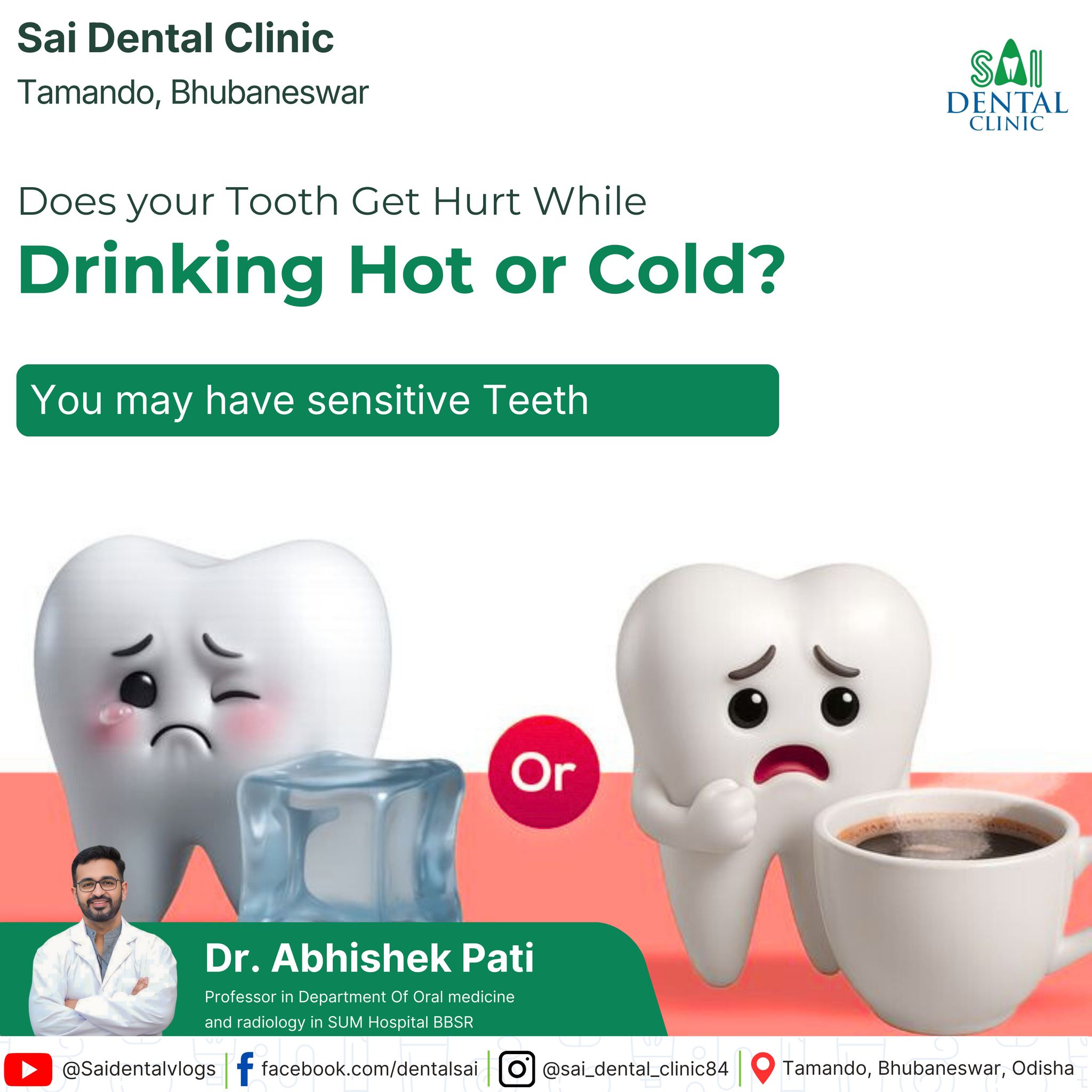 Sai - ☕ ️ Does your tooth hurt while drinking hot or cold? You may be ...
