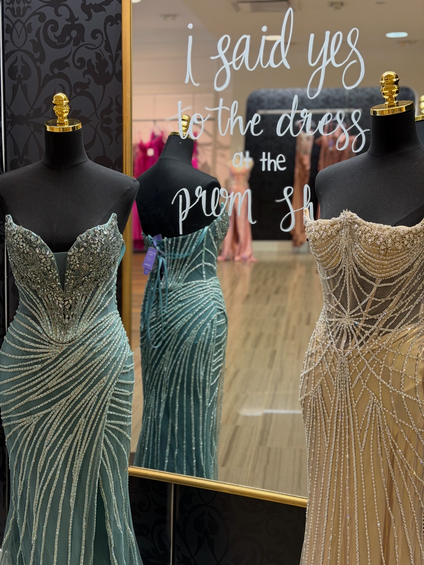 gold.prom dresses Sherri Hill Sequin Open Back Prom Dress 54912 Emerald / 6