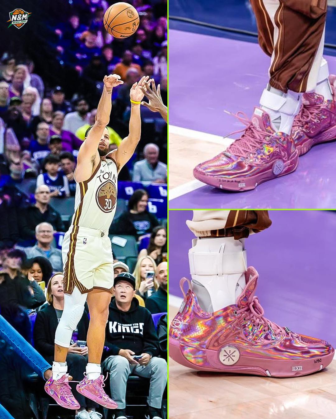 Steph Curry went with the Under Armour Curry 7 