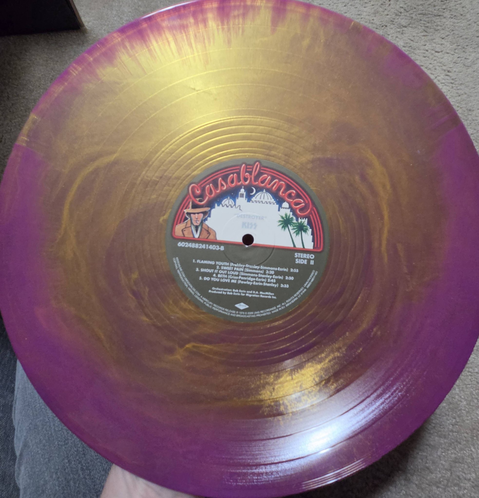 The KISS 50th anniversary vinyl for 